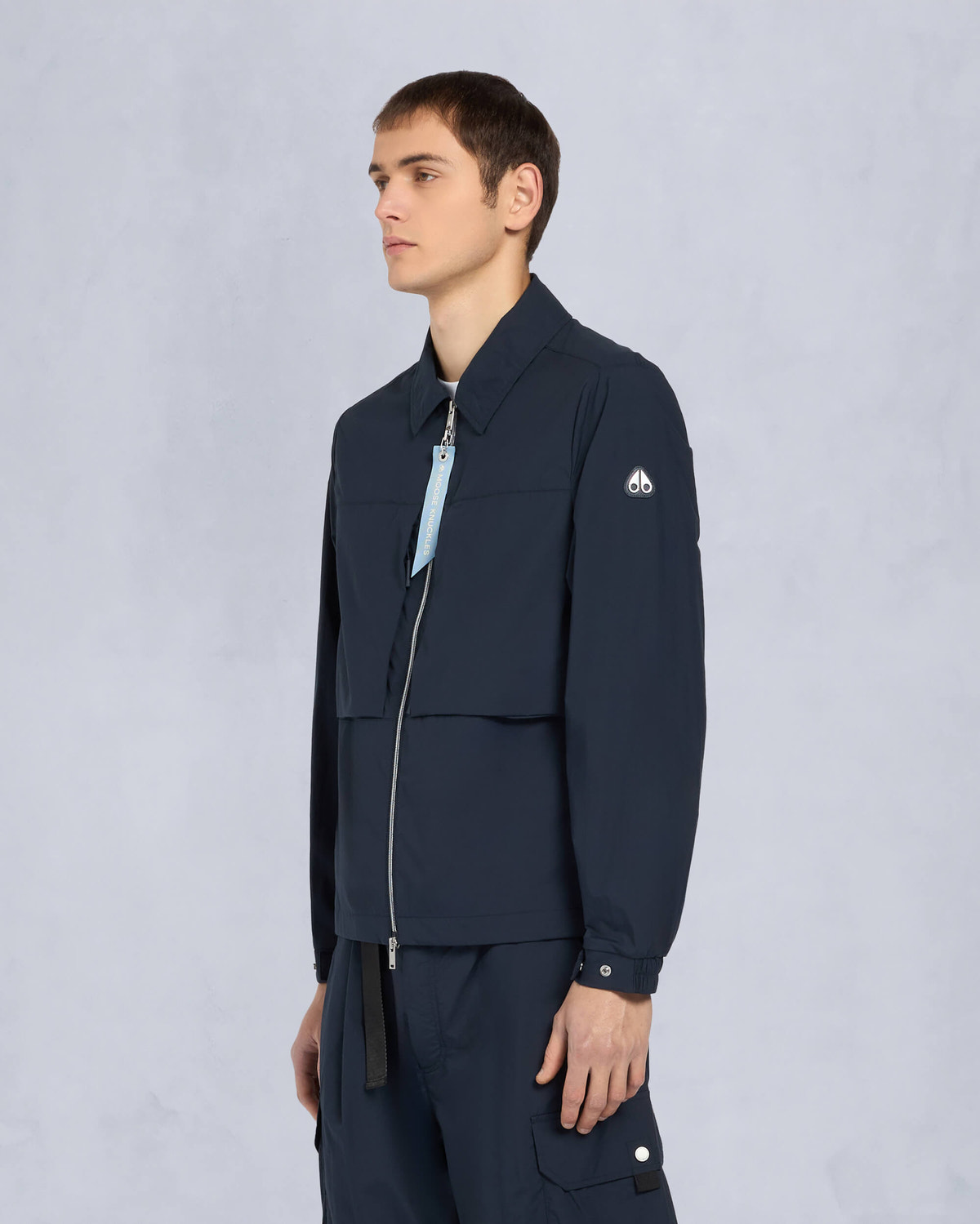 Moose Knuckles Mens Waverly Shirt Jacket Navy M15MJ116 Front
