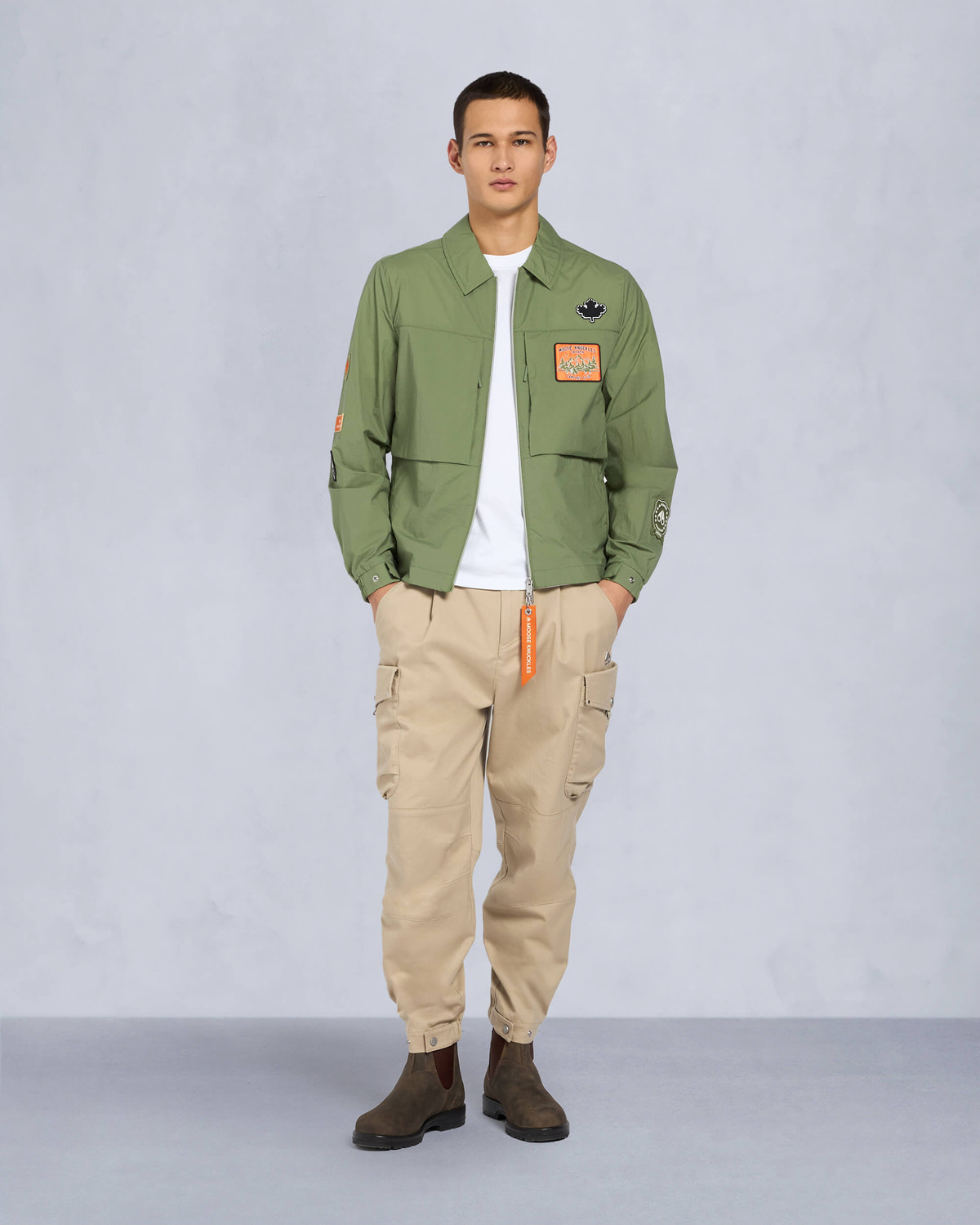 Moose Knuckles Mens Waverly Shirt Jacket KELP M15MJ116H Front Category
