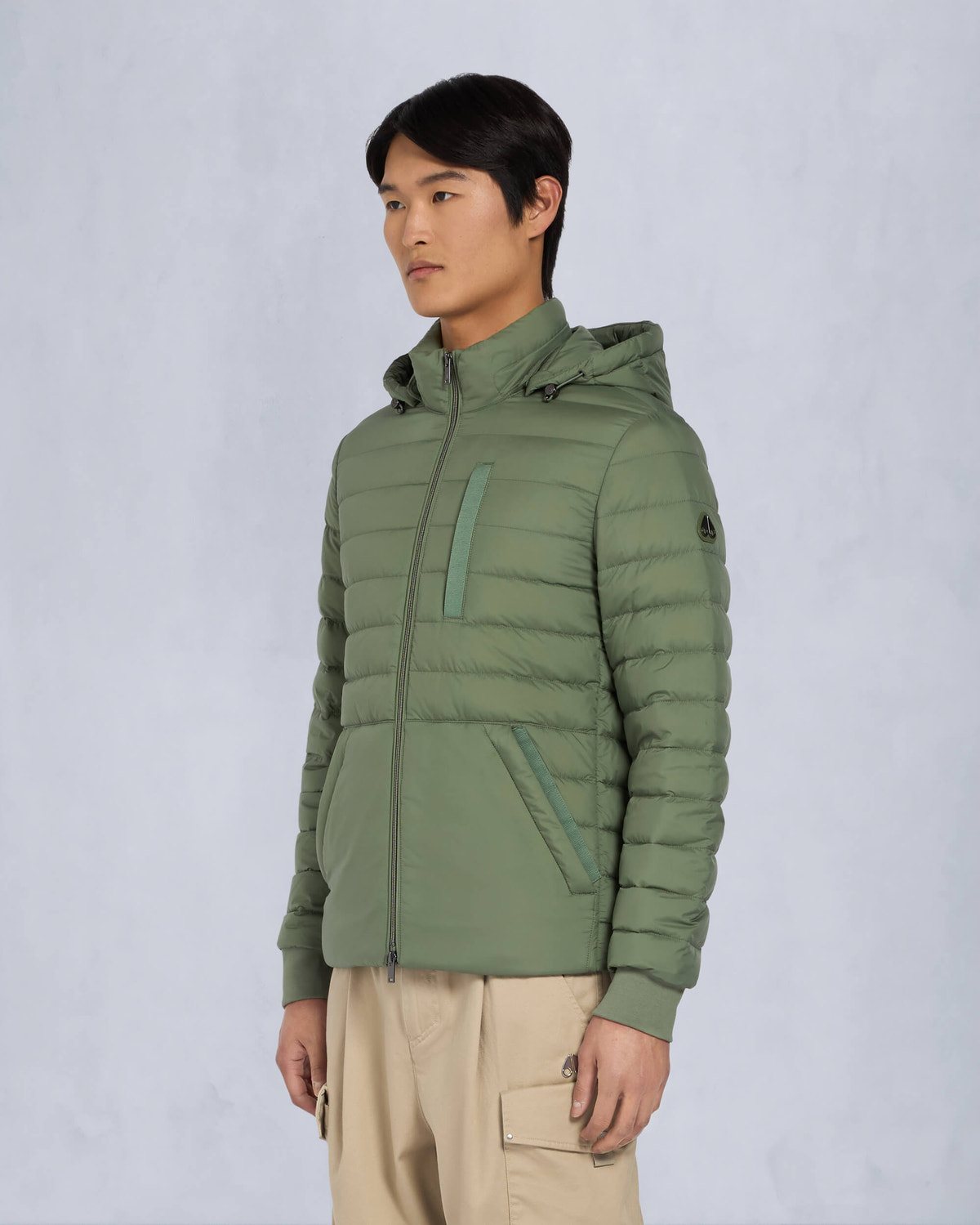 Moose Knuckles Mens Gregoire Air Down Jacket KELP M15MJ149 Front