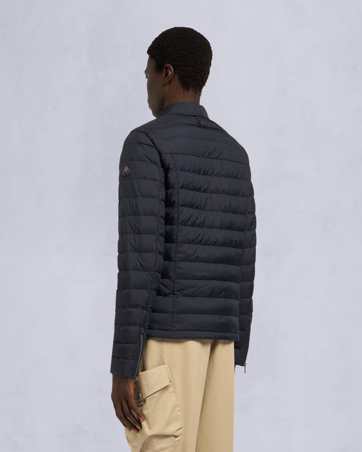Moose Knuckles Mens Ashton Air Down Shirt Jacket Navy M15MJ150 Back
