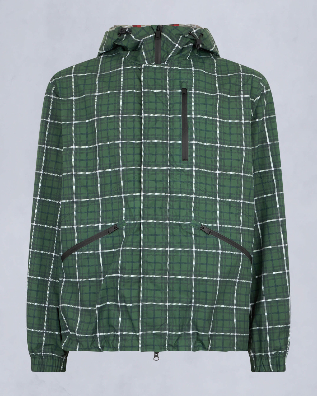 Moose Knuckles Mens Montagne Windbreaker GREEN PLAID M15MJ163 - GM