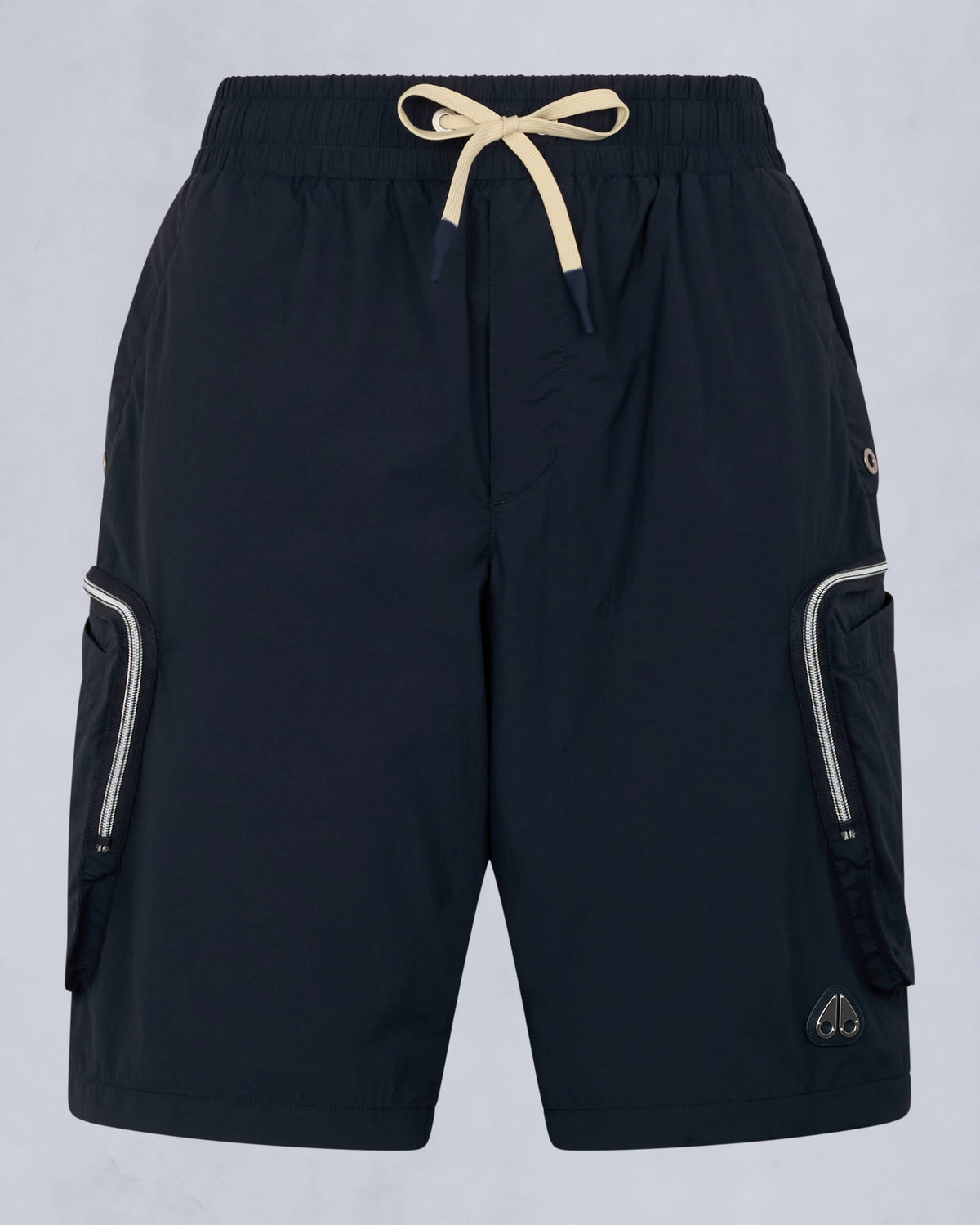 Moose Knuckles Mens Tristan Crinkle Drawstring Shorts Navy M15MR755 - GM