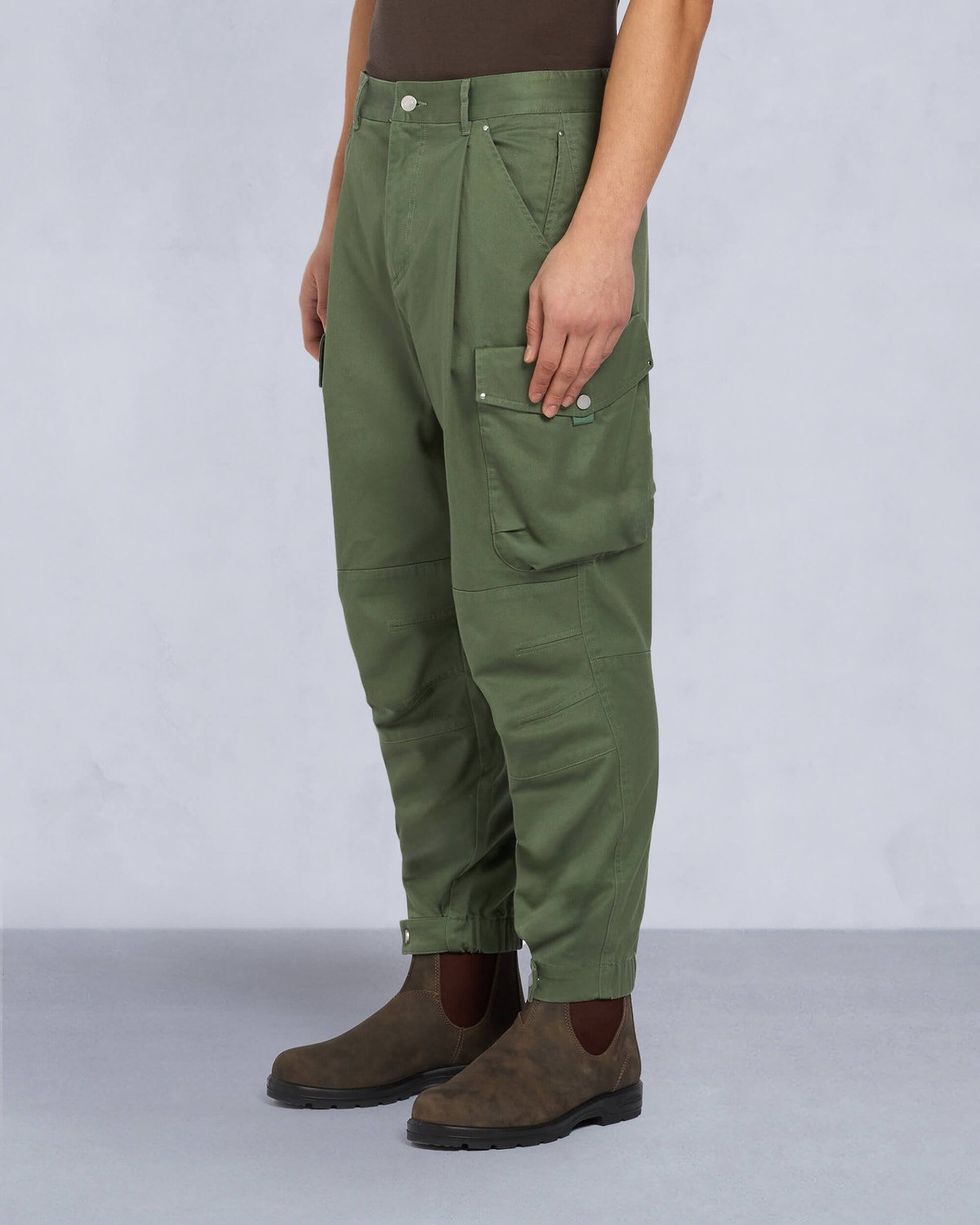 Moose Knuckles Mens Gaspe Cargo Pants KELP M15MR771 Front
