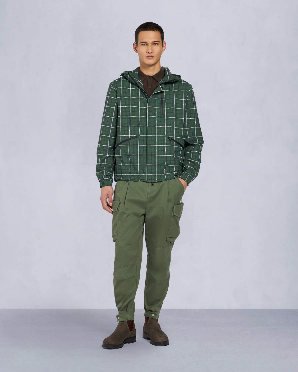 Moose Knuckles Mens Gaspe Cargo Pants KELP M15MR771 Front Category