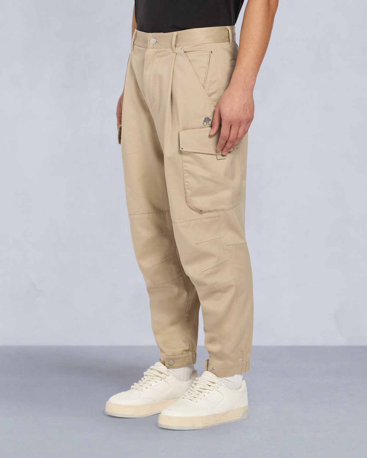 Moose Knuckles Mens Gaspe Cargo Pants TANNED M15MR771 Front