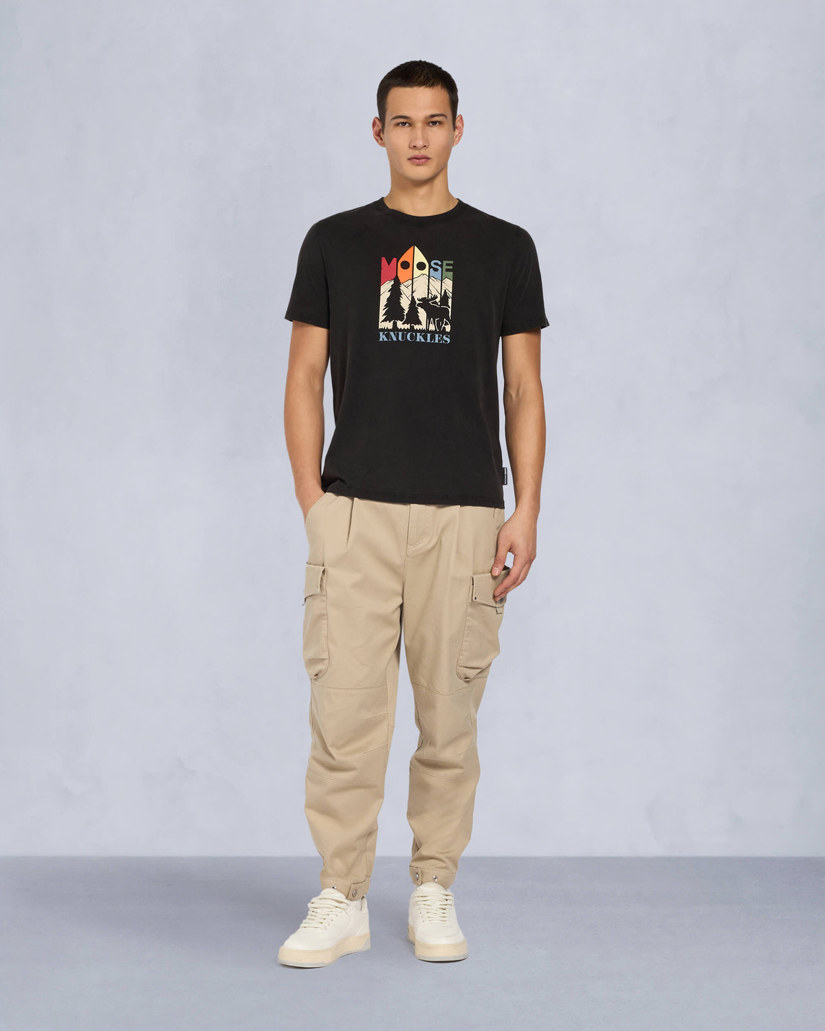 Moose Knuckles Mens Gaspe Cargo Pants TANNED M15MR771 Front Category