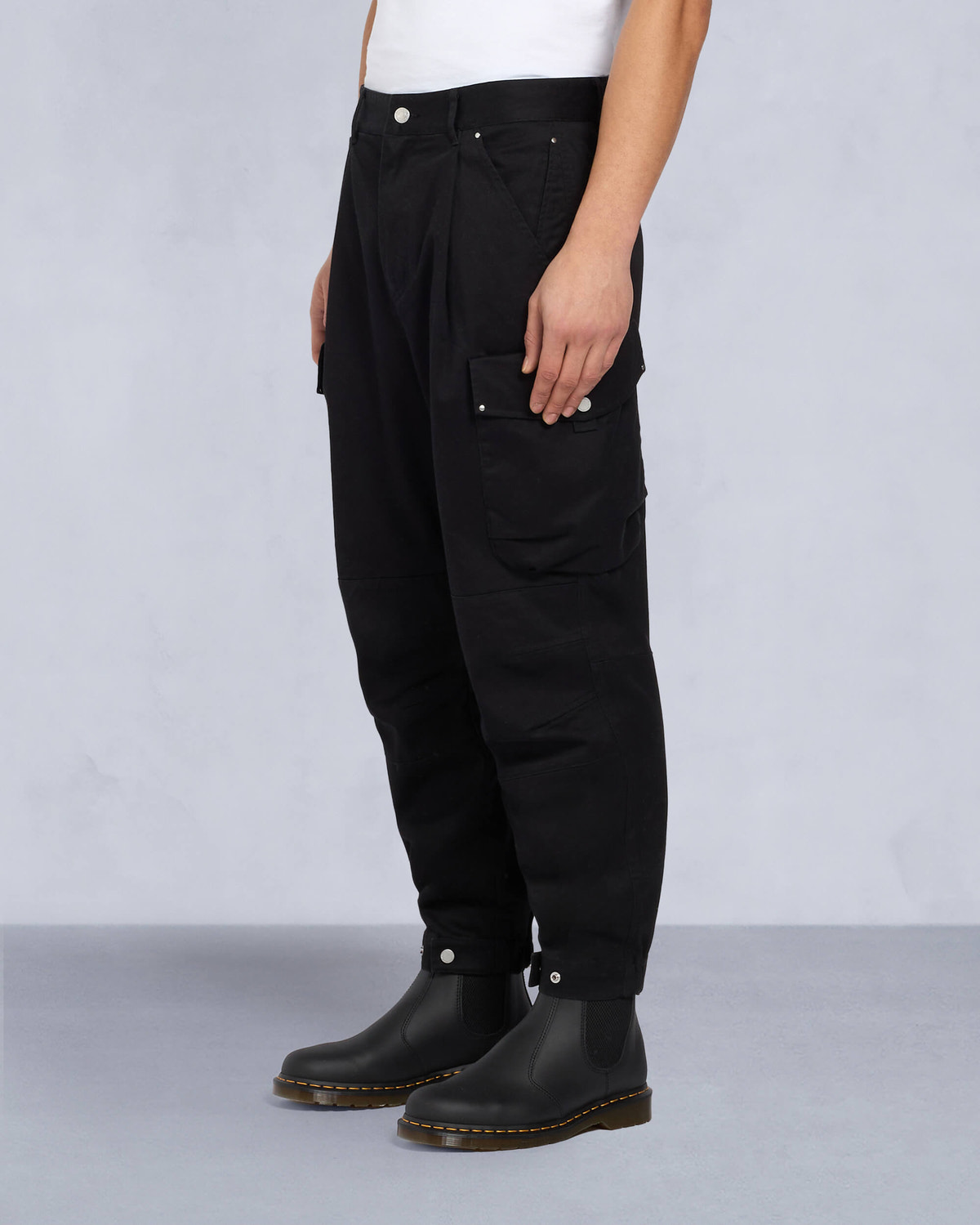 Moose Knuckles Mens Gaspe Cargo Pants Black M15MR771 Front