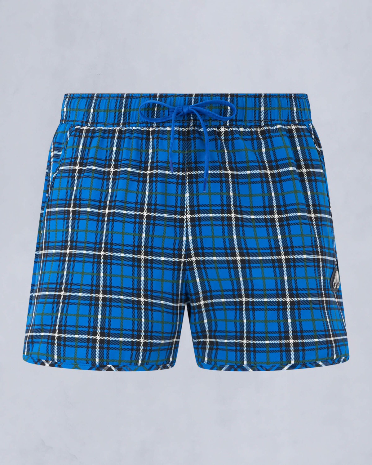 Moose Knuckles Mens CND Plaid Swim Shorts NAVY PLAID M15MR774 - GM