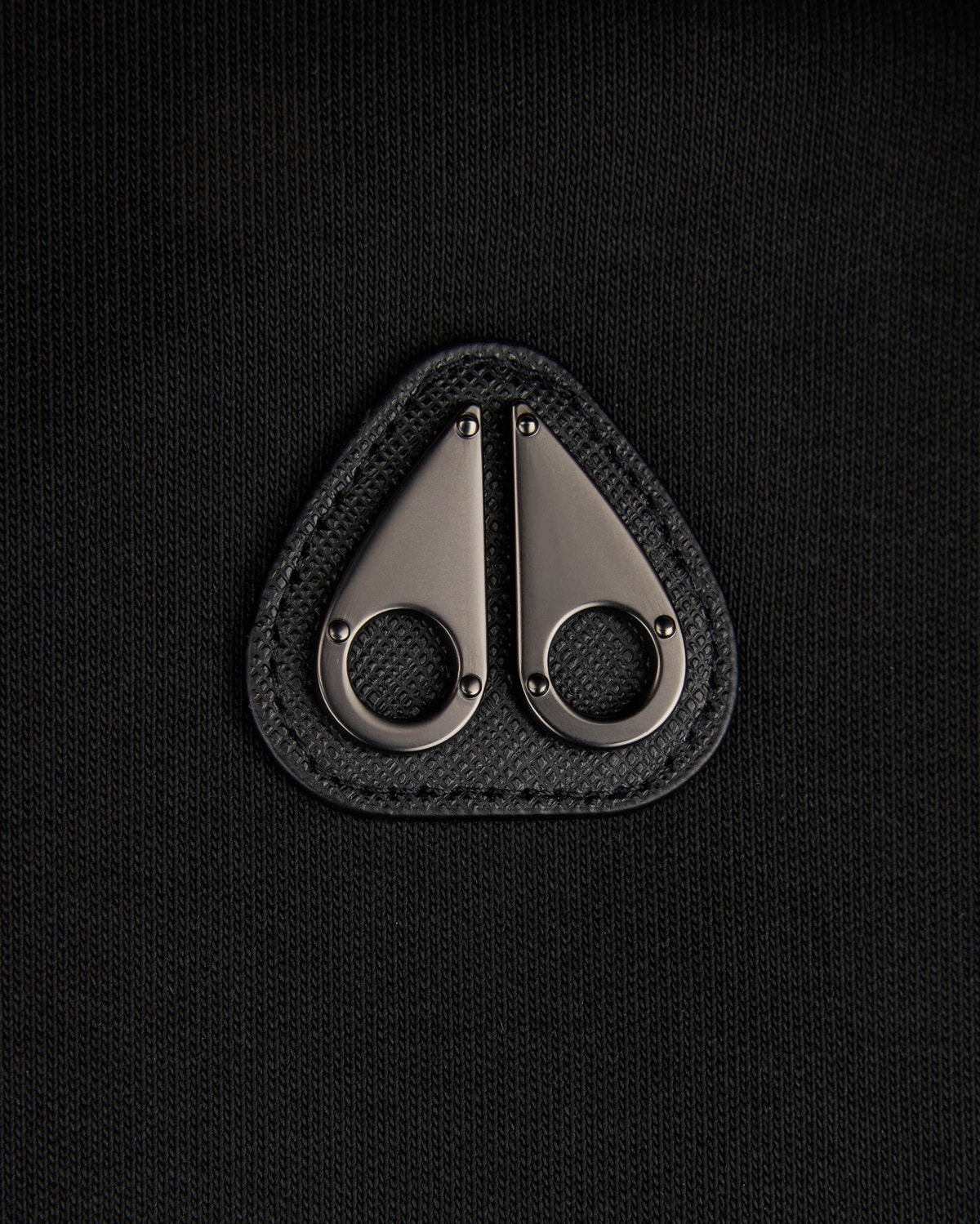 Moose Knuckles Mens Garnier Air Down Hybrid Hoodie Black / Shiny Black M15MS605 Detail1