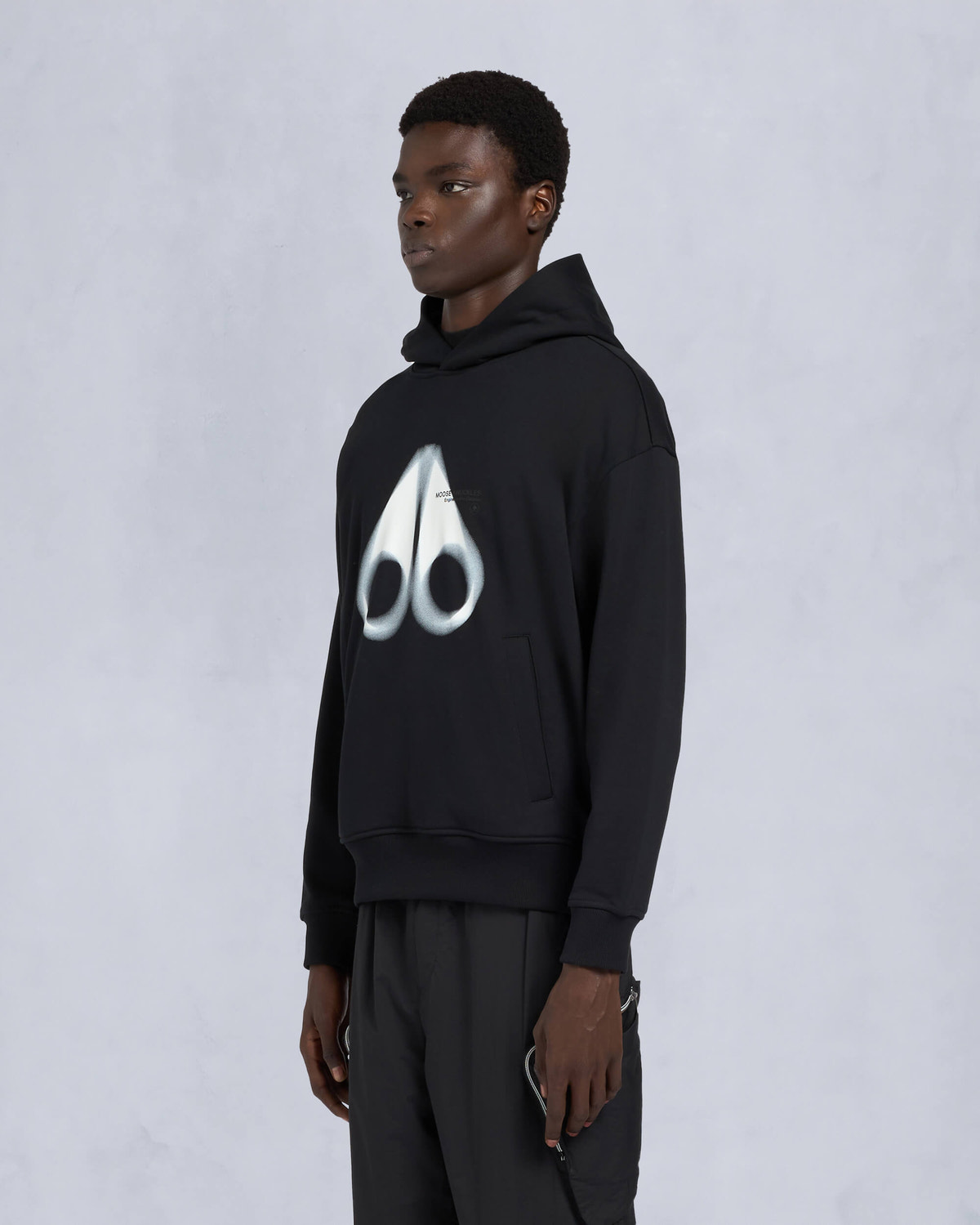 Moose Knuckles - M15MS653 - Maurice Pullover Hoodie - MENS - Black - Front