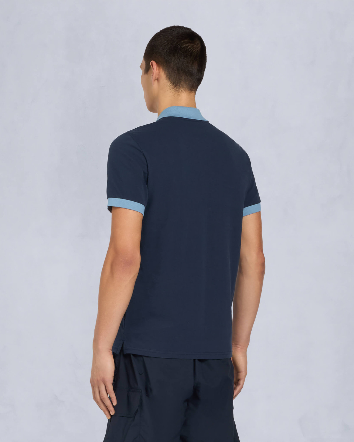 Moose Knuckles Mens Hadley Polo Navy M15MT741 Back