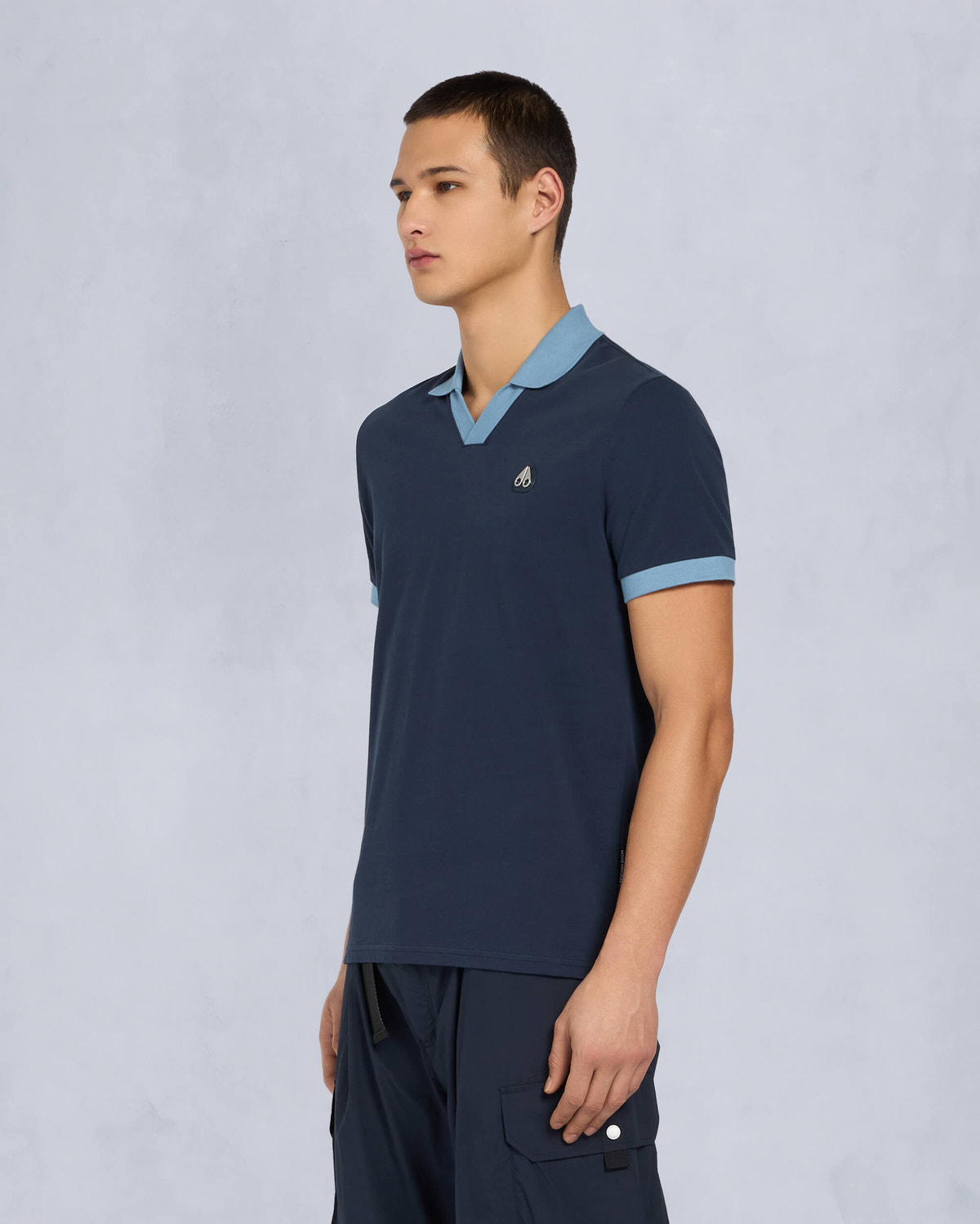 Moose Knuckles Mens Hadley Polo Navy M15MT741 Front