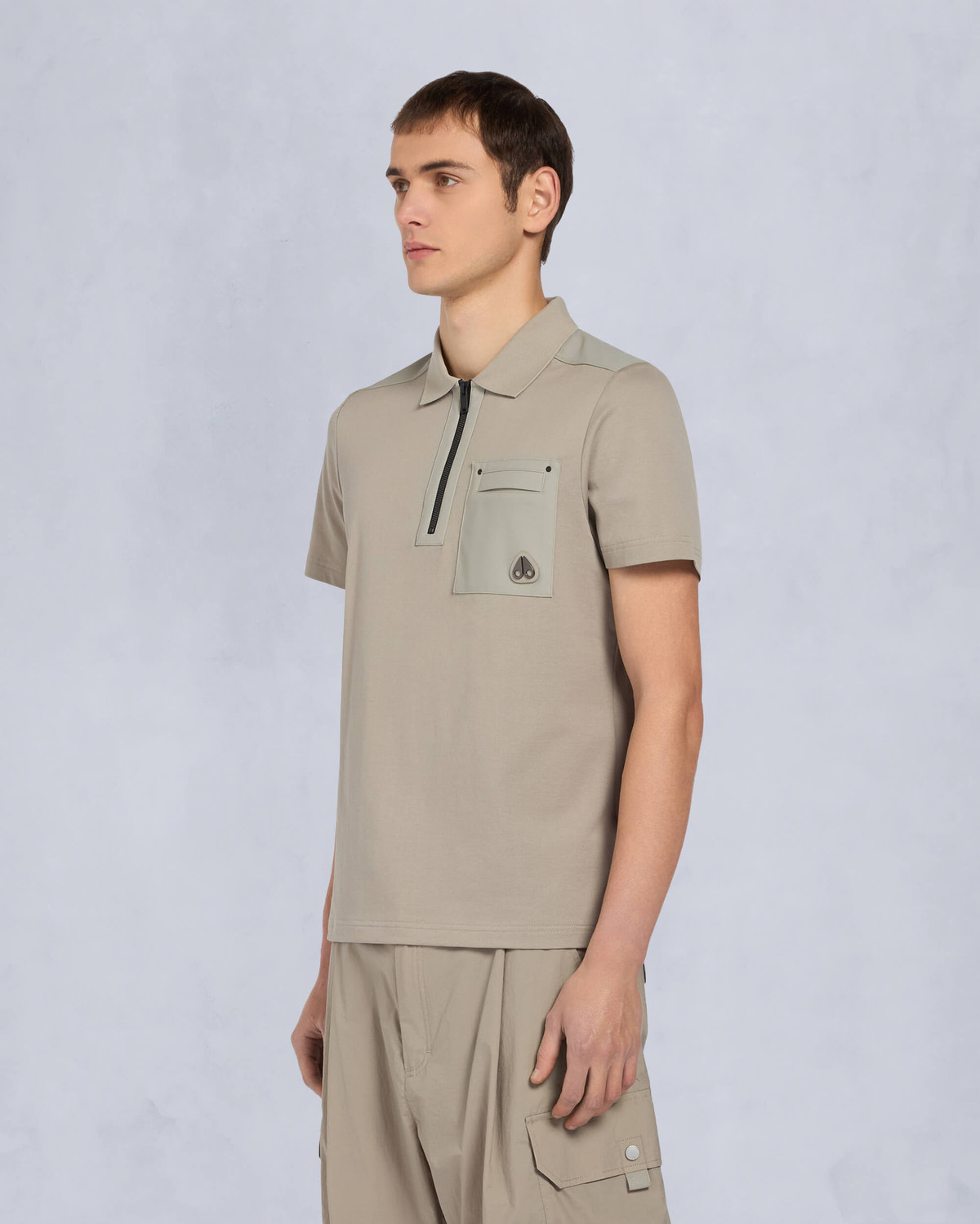 Moose Knuckles Mens Dalon Polo Dusk M15MT755 Front