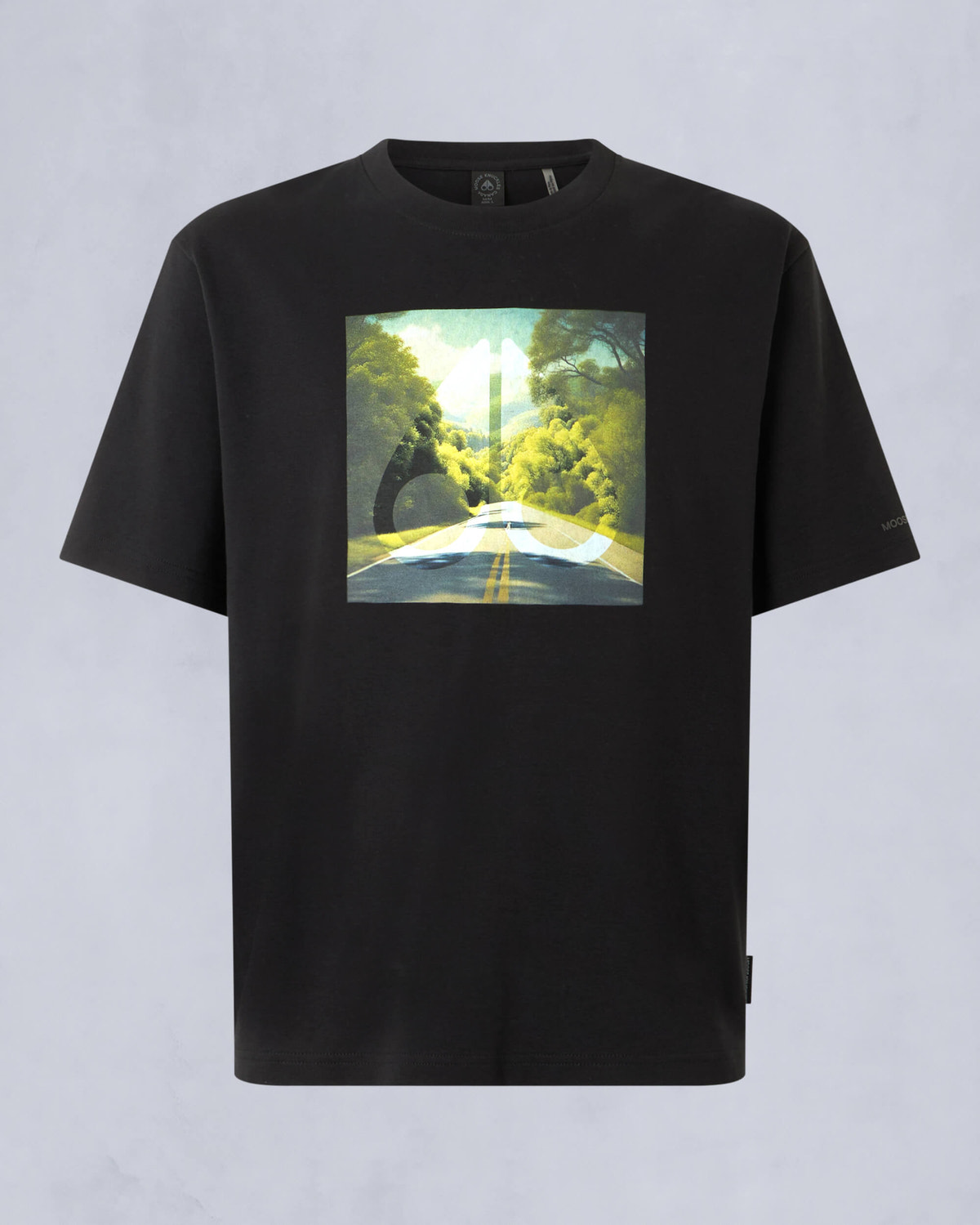 Moose Knuckles Mens Pine Ave T-Shirt Black M15MT761 - GM