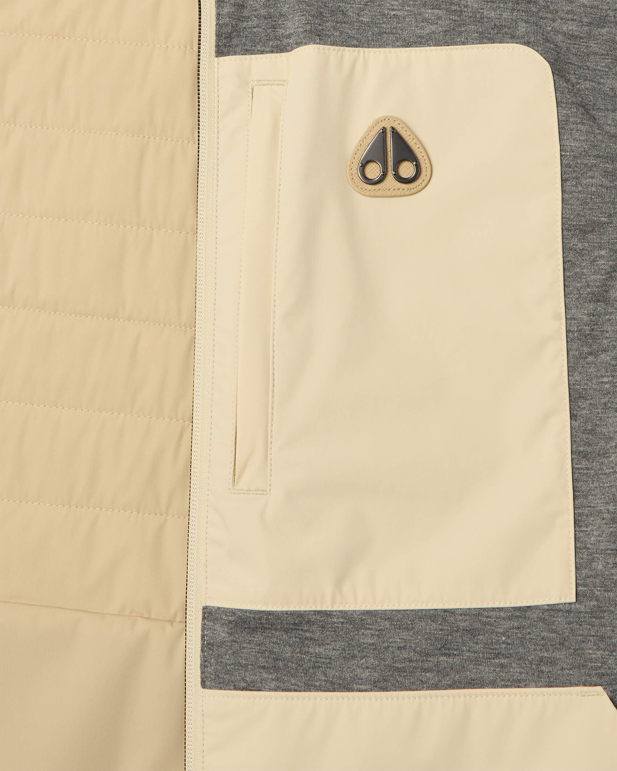 Moose Knuckles Mens Dominion Packable Vest TANNED/BONE M15MV452 Detail10