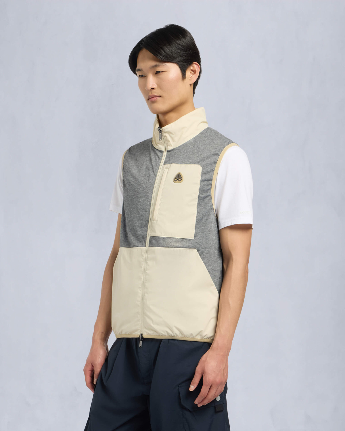Moose Knuckles Mens Dominion Packable Vest TANNED/BONE M15MV452 Detail4