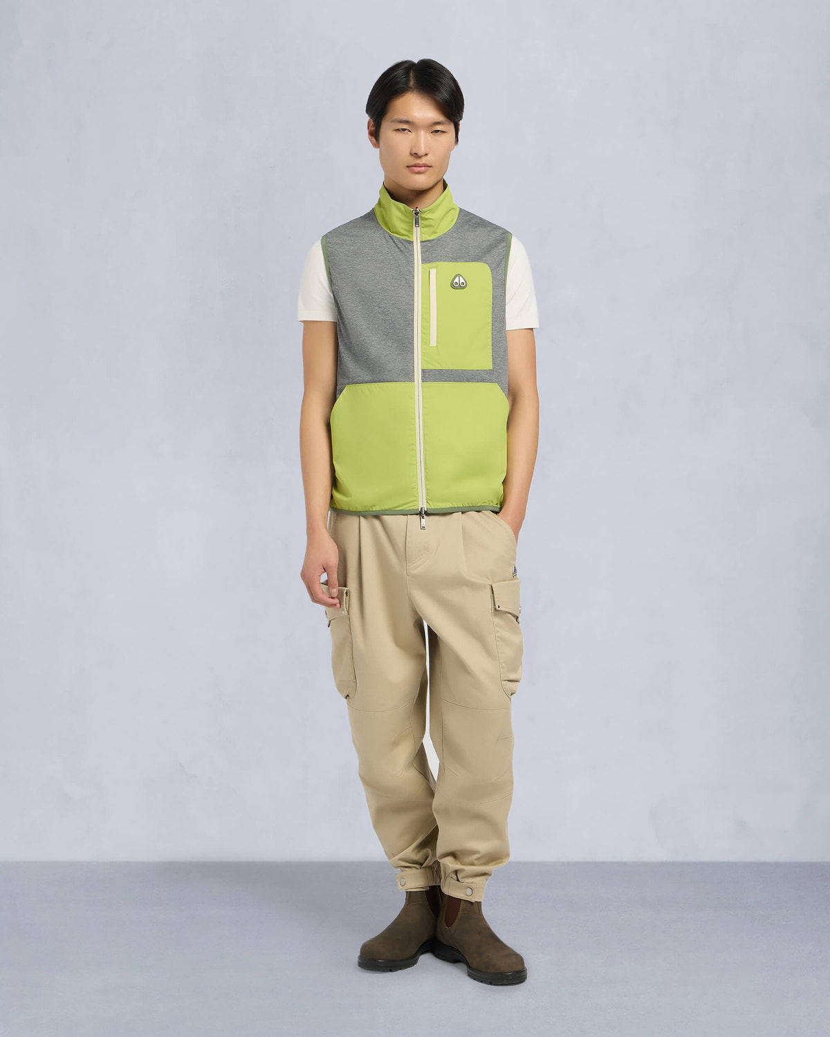 Moose Knuckles Mens Dominion Packable Vest KELP/ACID M15MV452 Detail3