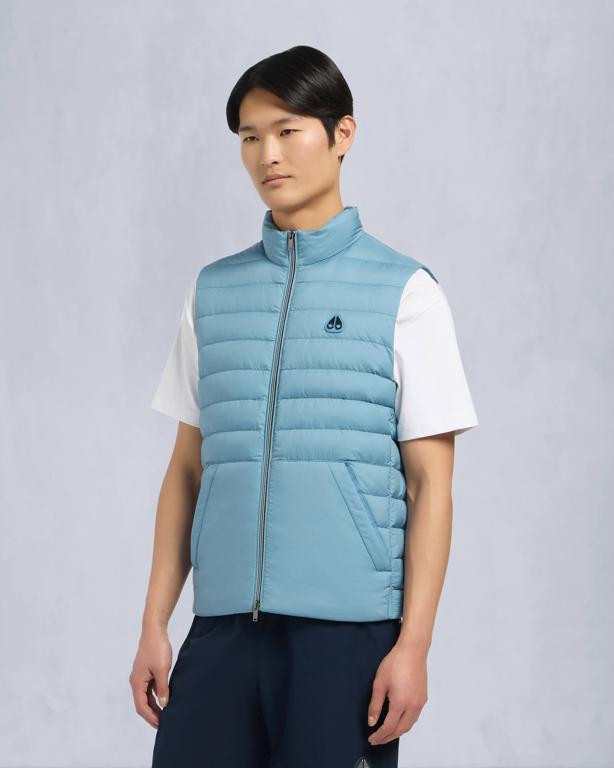 Moose Knuckles Mens Mentana Air Down Vest SEA M15MV456 Front