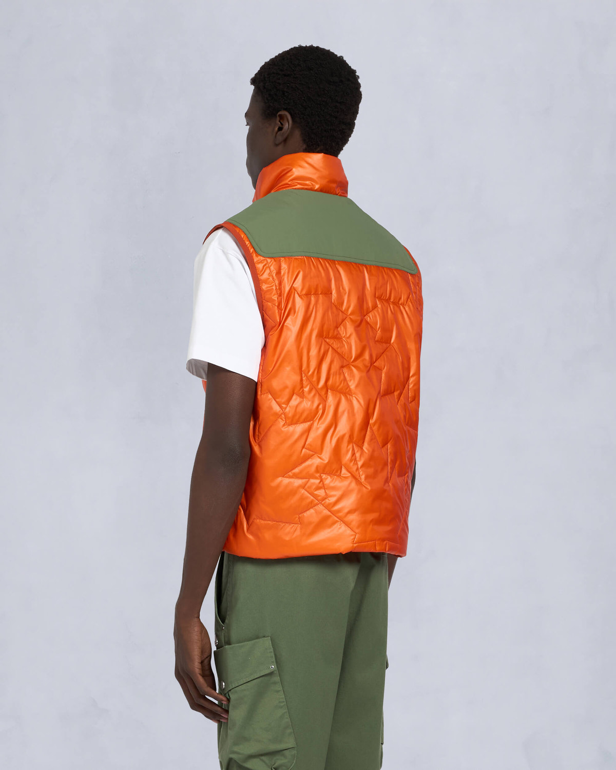 Moose Knuckles Mens Leaf Quilt Icon Vest KELP/ALERT M15MV464 Back