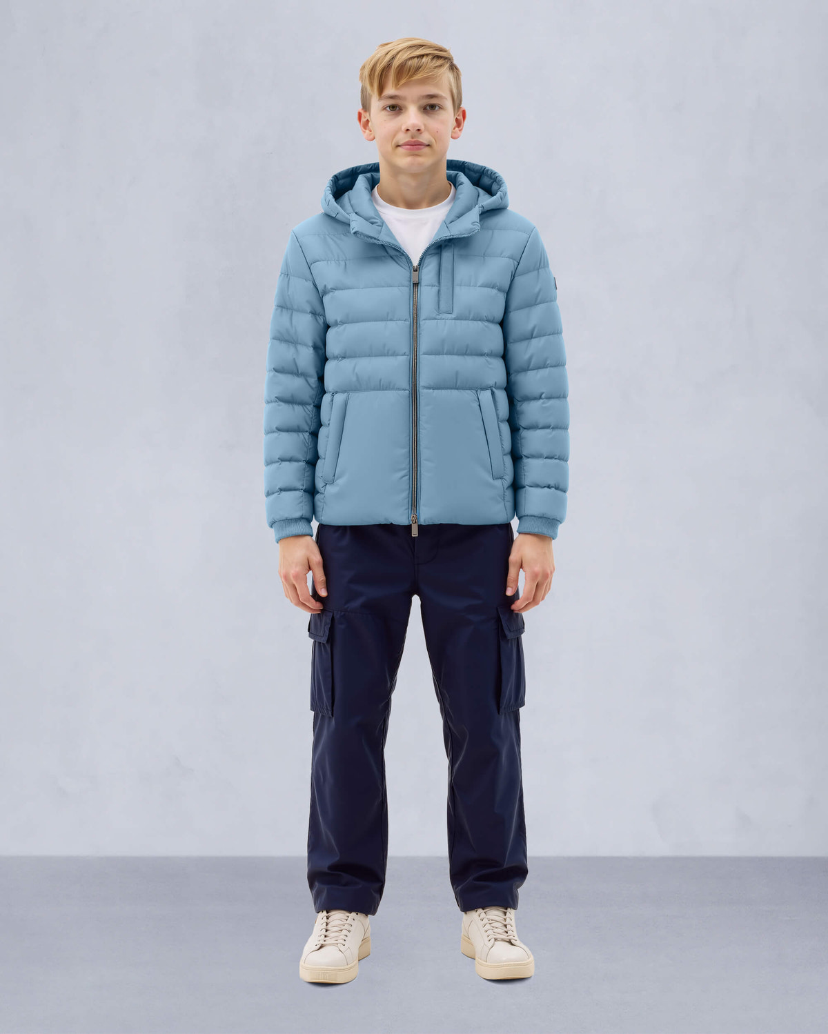 Moose Knuckles Kids Kids Unisex Gregoire Air Down Jacket SEA M15UJ183 Detail3