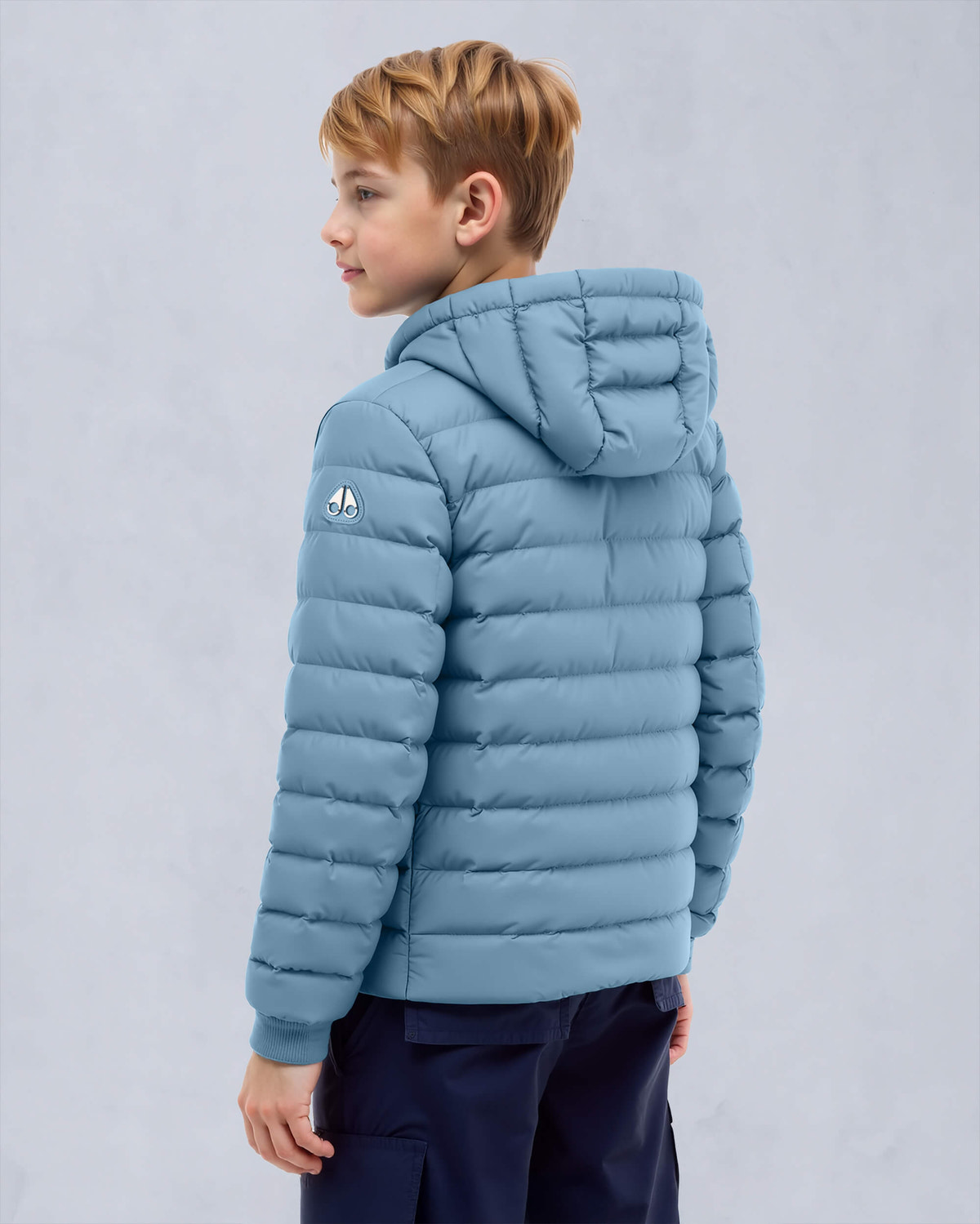 Moose Knuckles Kids Kids Unisex Gregoire Air Down Jacket SEA M15UJ183 Detail5