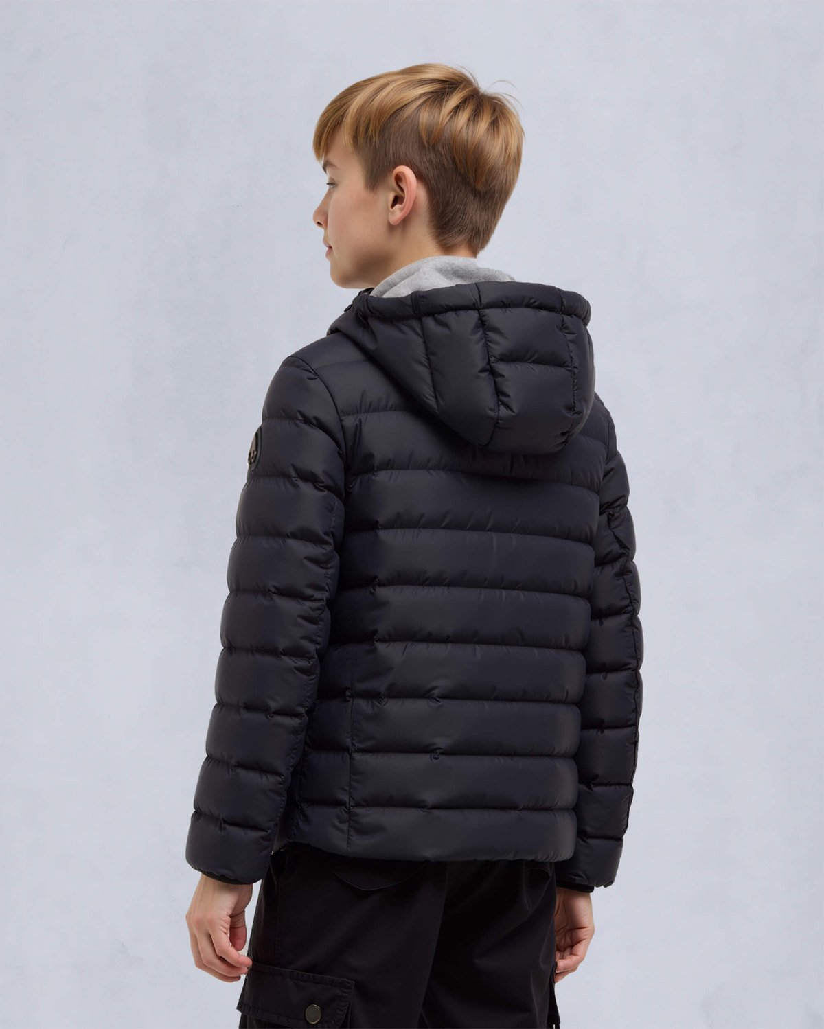 Moose Knuckles Kids Kids Unisex Gregoire Air Down Jacket Black M15UJ183 Back