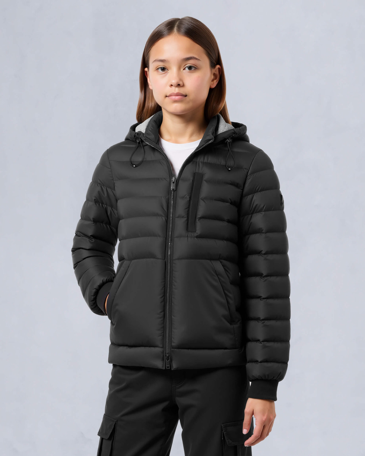 Moose Knuckles Kids Kids Unisex Gregoire Air Down Jacket Black M15UJ183 Detail4