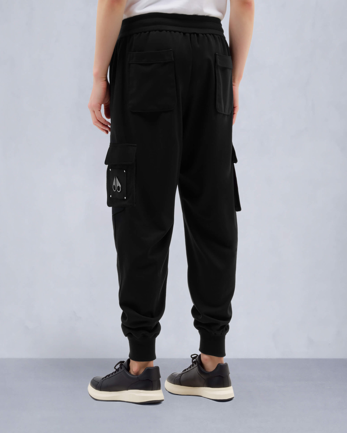 Moose Knuckles Kids Kids Unisex Hartsfield Cargo Joggers Black M15UR789 Back
