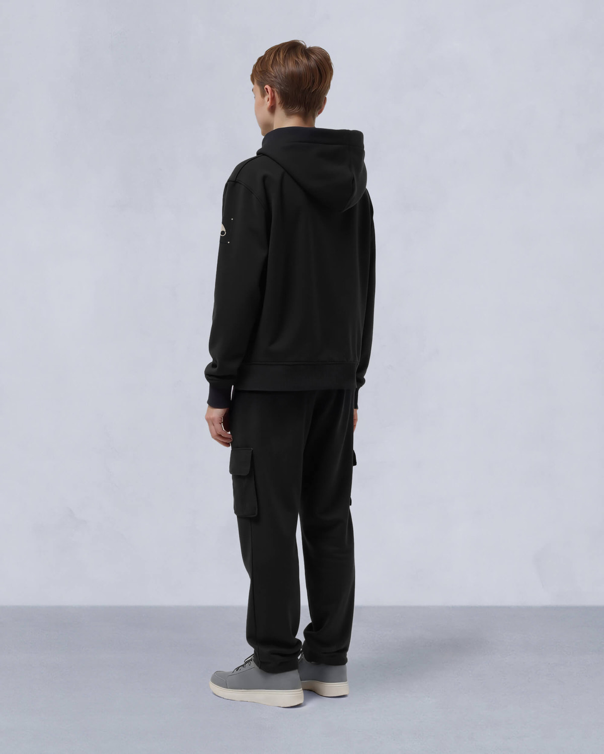 Moose Knuckles Kids Kids Unisex Hartsfield Zip Hoodie Black M15US708 Back