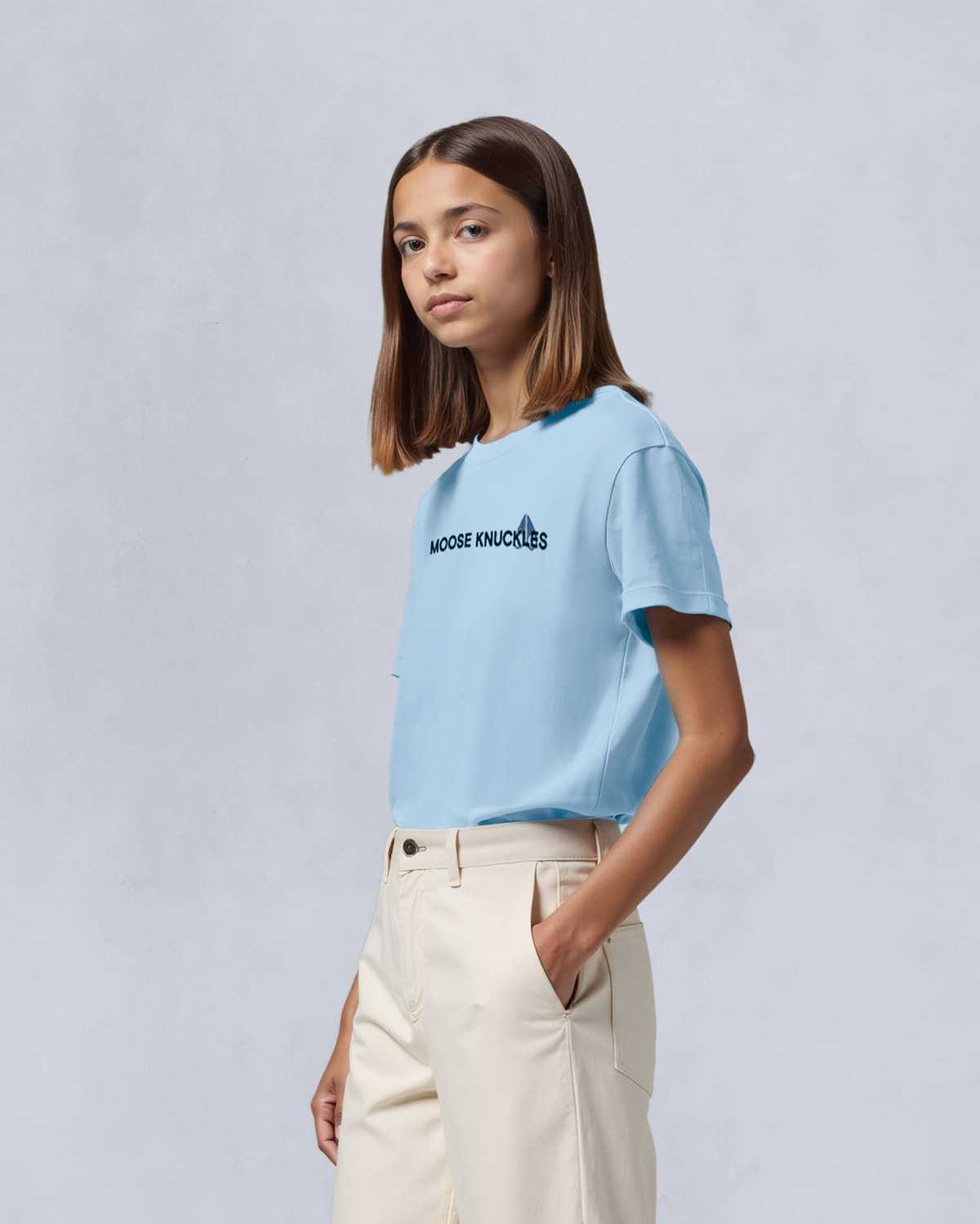 Moose Knuckles Kids Conway T-Shirt SEA M15UT752 Front