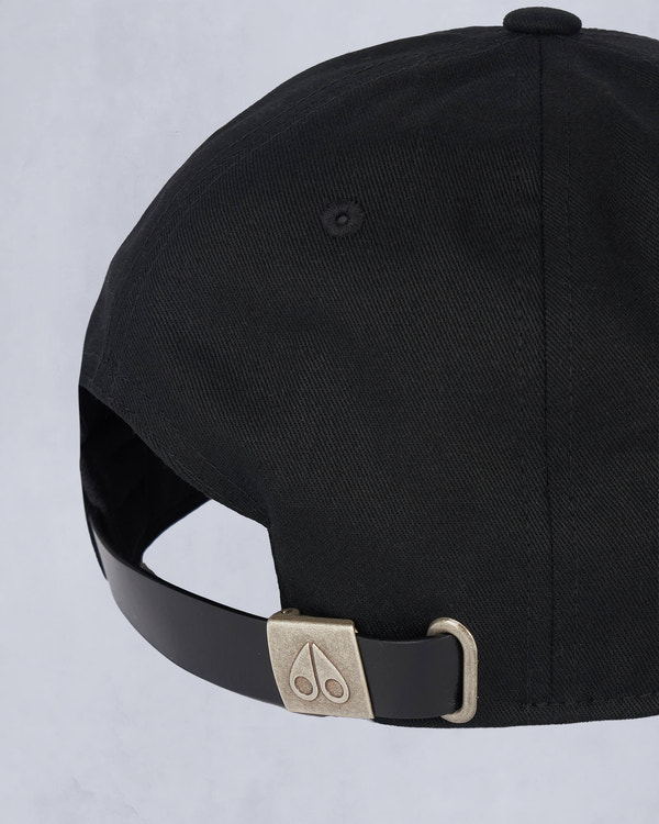 Moose Knuckles - M31MA534 - LOGO ICON CAP - ACCESSORIES - Black / Nickel Logo - Back