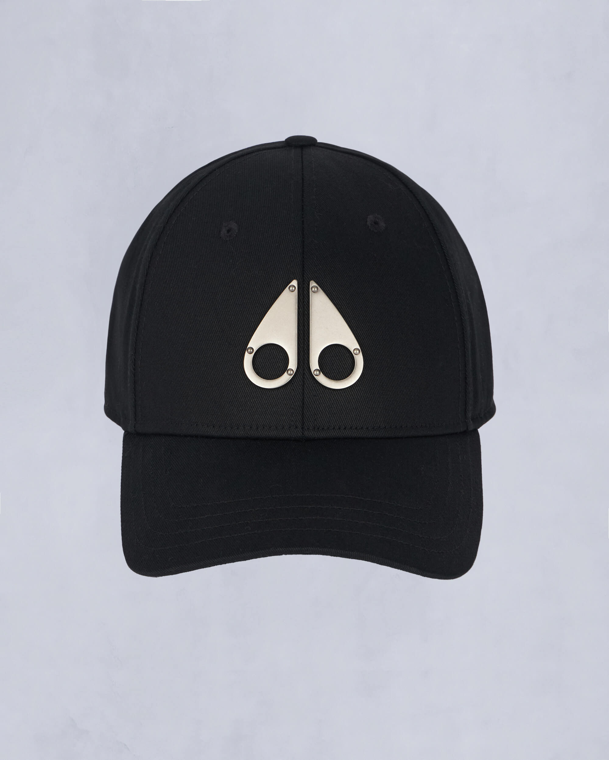 Moose Knuckles - M31MA534 - LOGO ICON CAP - ACCESSORIES - Black / Nickel Logo - Front Category