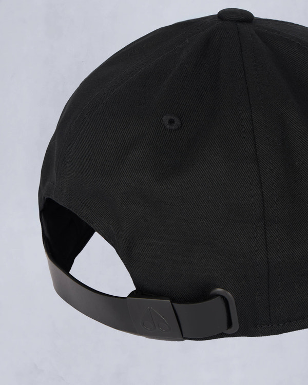 Moose Knuckles - M31MA534 - LOGO ICON CAP - ACCESSORIES - Black / Black Logo - Back