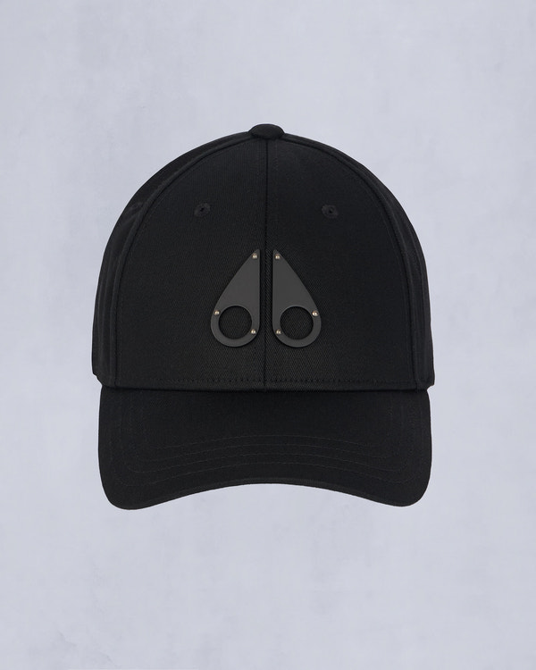 Moose Knuckles - M31MA534 - LOGO ICON CAP - ACCESSORIES - Black / Black Logo - Front Category