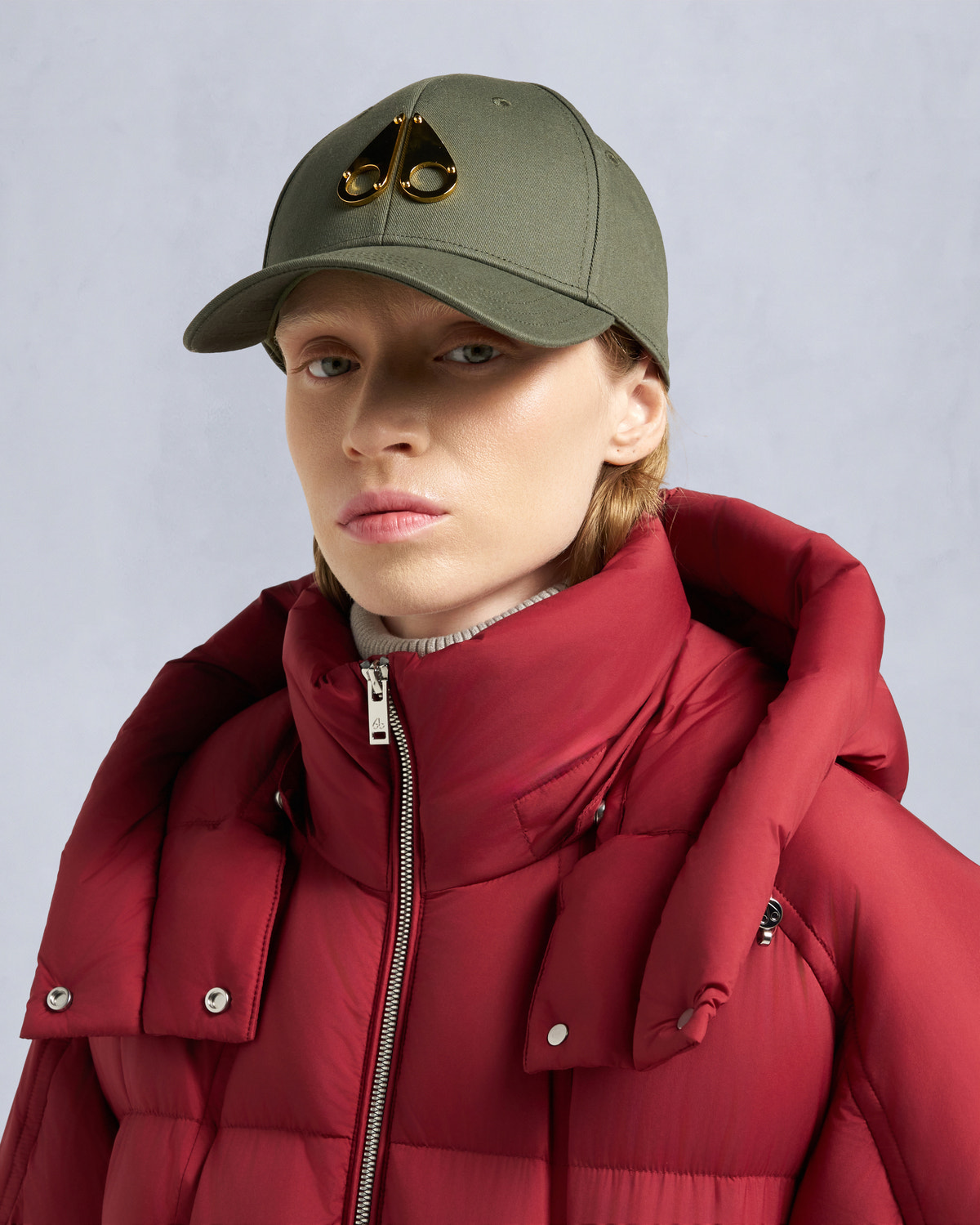 Moose Knuckles - M31MA535 - Gold Logo Icon Cap - ACCESSORIES - - Front Category
