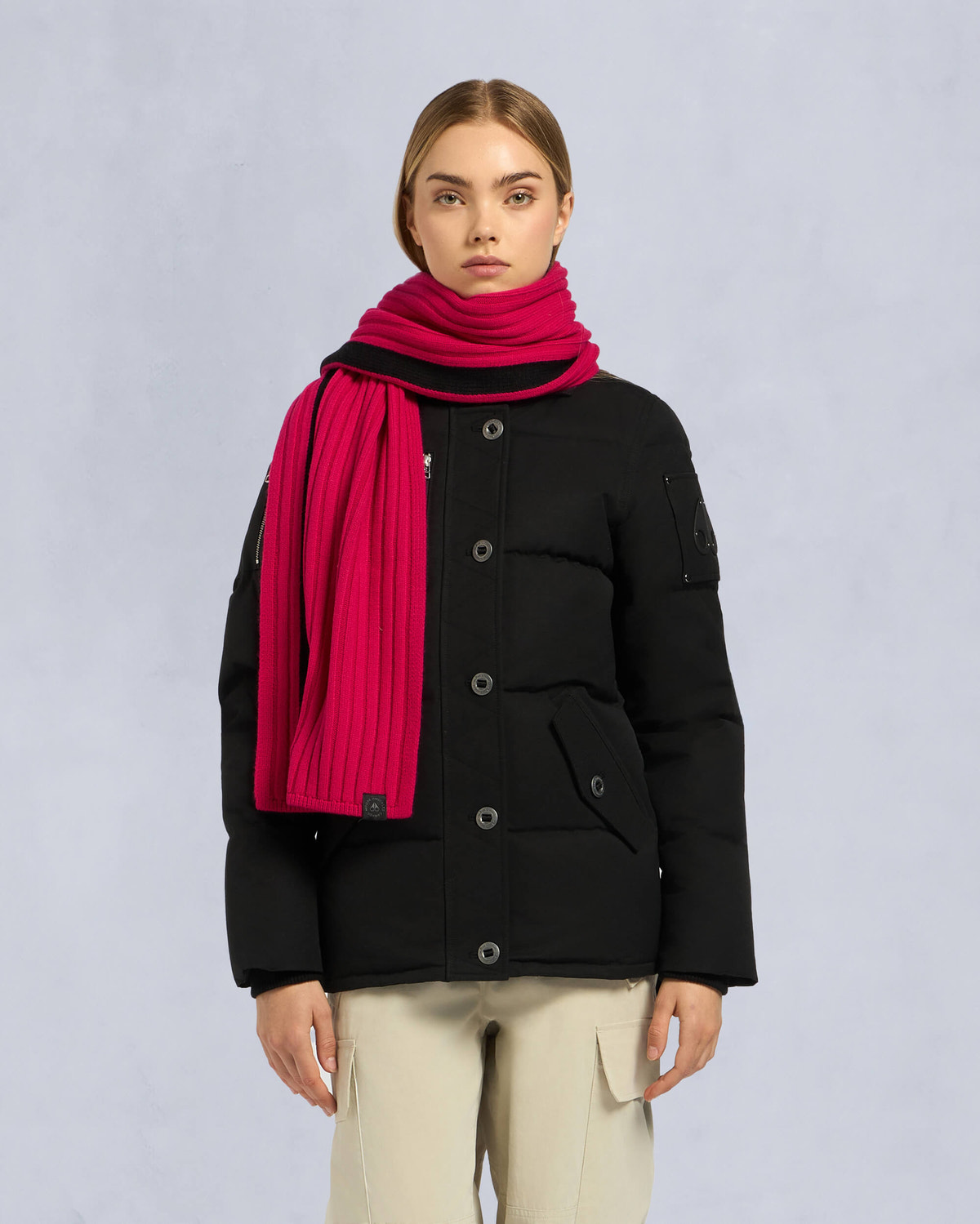 Moose Knuckles - M32LA563 - Verona Scarf - ACCESSORIES - Pink Peacock - Front