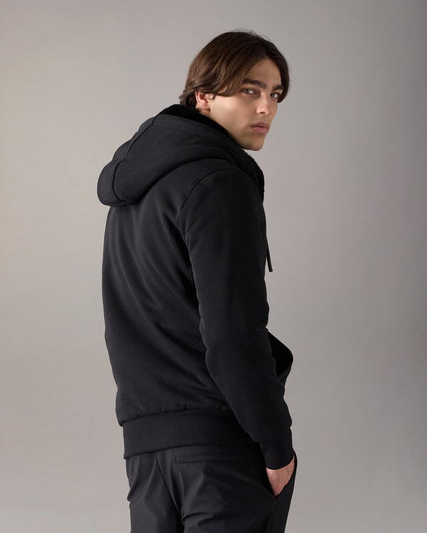 Moose Knuckles - M32MS600G - Gold Series Linden Bunny - MENS - Black / Black Faux Fur - Back