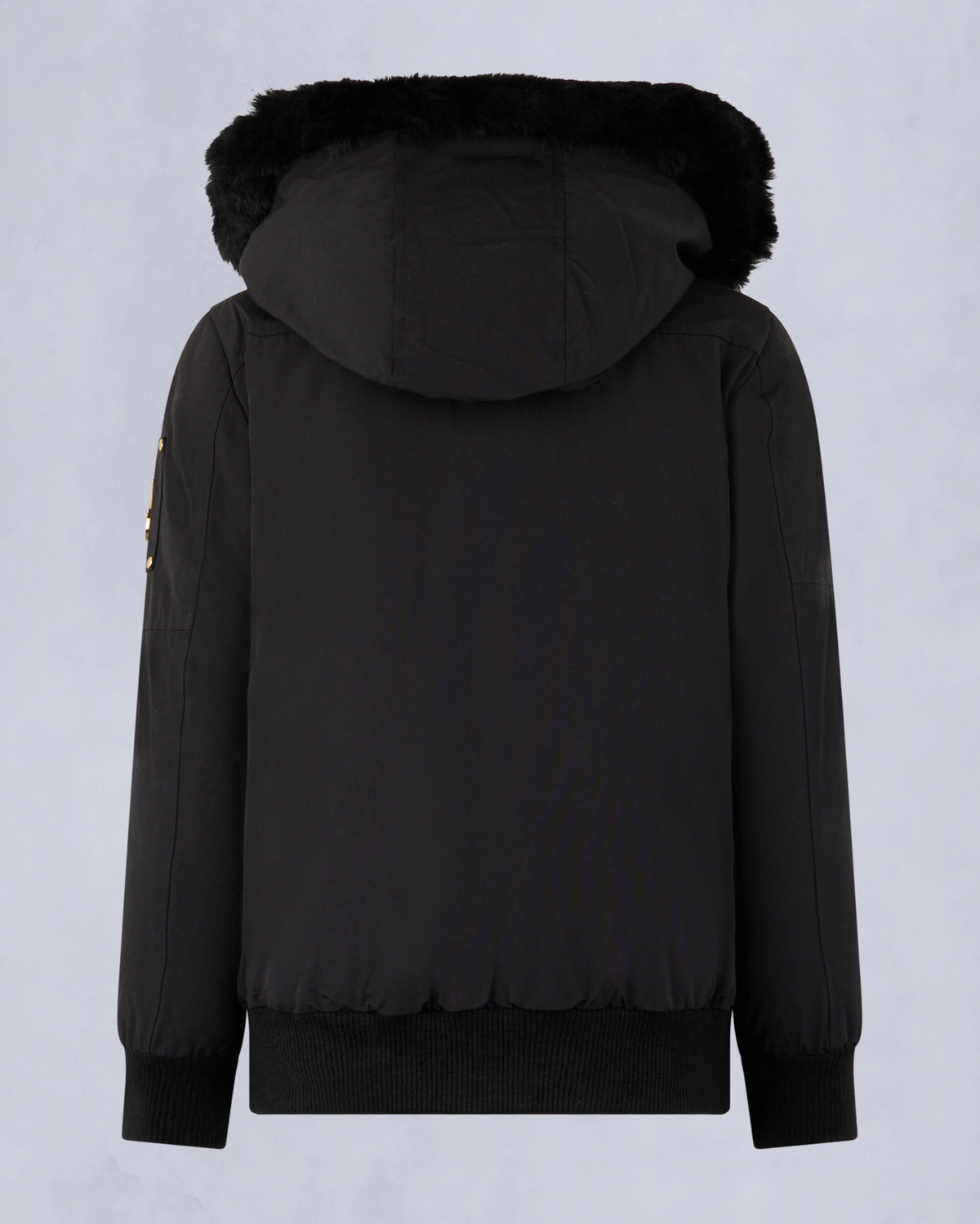 Moose Knuckles - M32UB035GS - Kids Unisex Gold Series Bomber Jacket - KIDS - Black / Black Shearling - Detail2