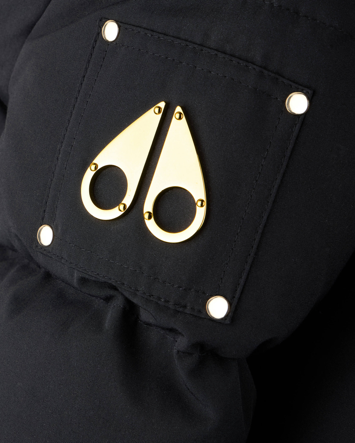 Moose Knuckles - M32UJ193GS - Kids Gold Series Unisex Shearling 3Q Jacket - KIDS - Black / Black Shearling - Detail1