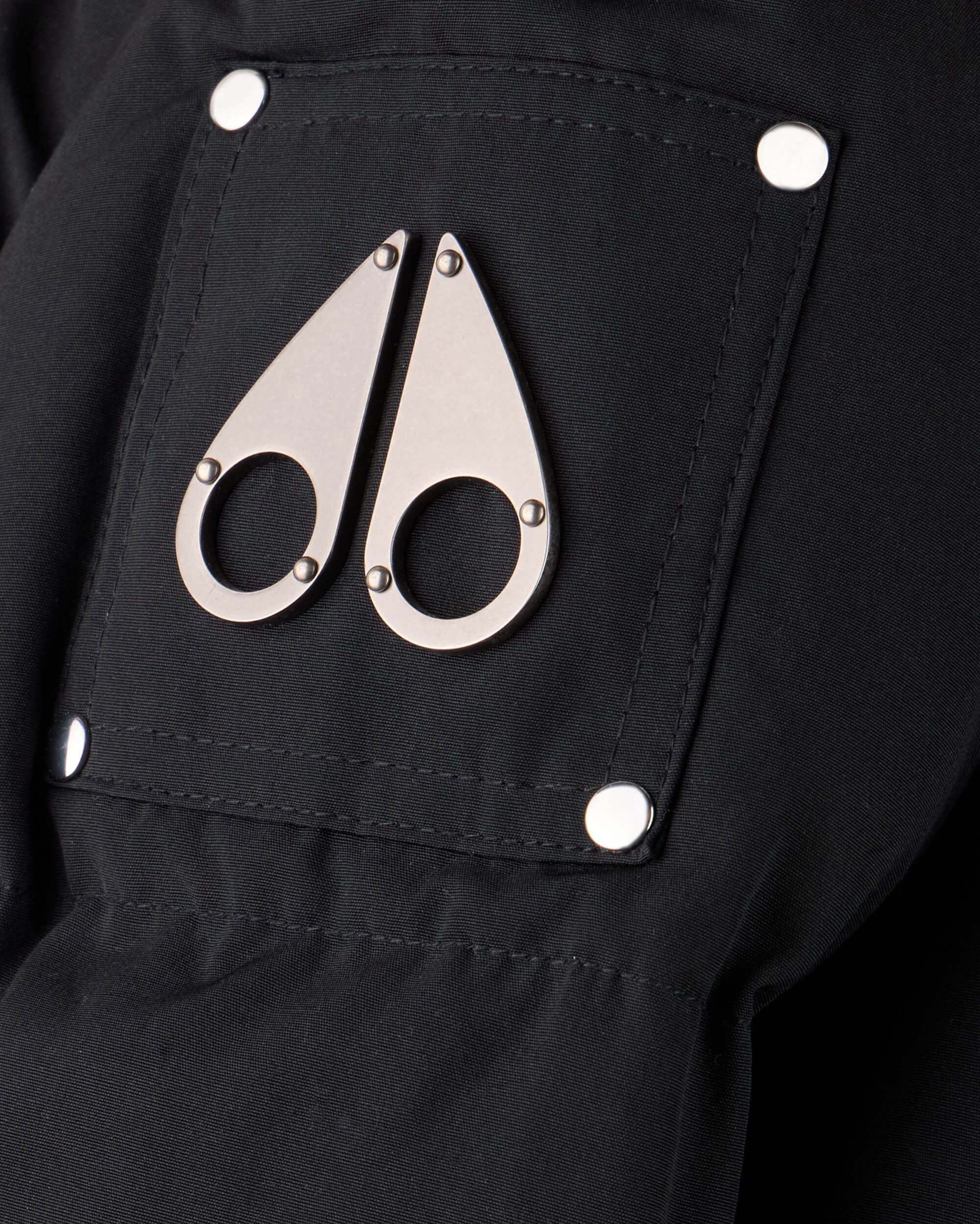 Moose Knuckles - M32UJ193S - Kids Unisex Original Shearling Trim 3Q Jacket - KIDS - Black / Black Shearling - Detail1