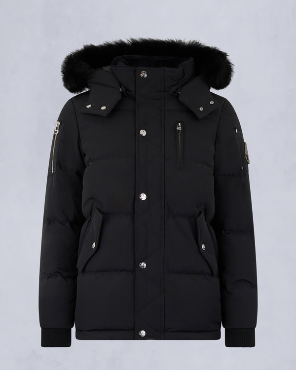 Moose Knuckles - M32UJ193S - Kids Unisex Original Shearling Trim 3Q Jacket - KIDS - Black / Black Shearling - GM