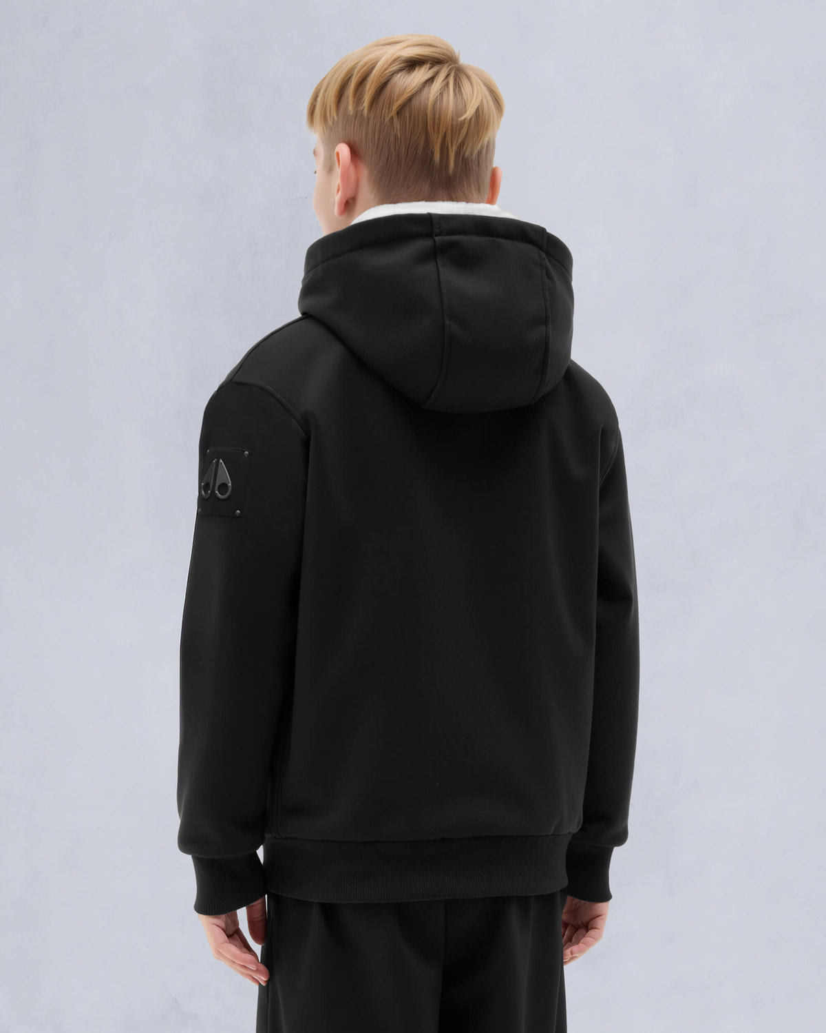 Moose Knuckles - M32US661 - Classic Bunny - KIDS - Black / White Faux Fur - Detail5