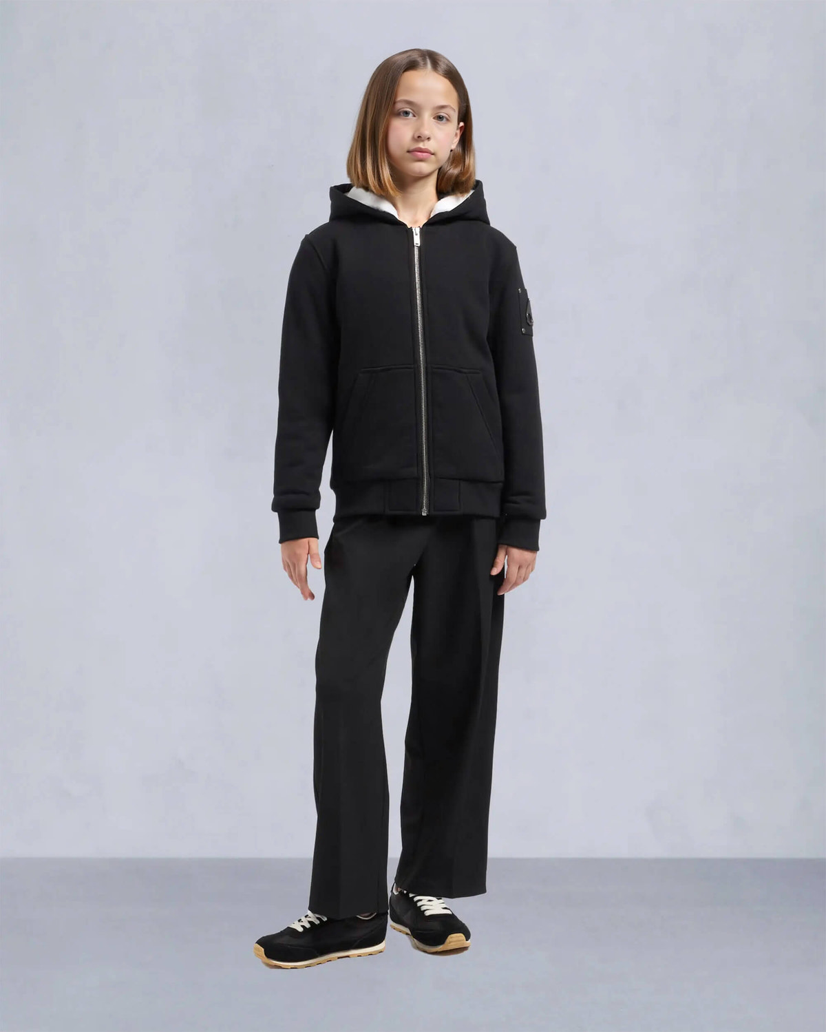 Moose Knuckles - M32US661 - Classic Bunny - KIDS - Black / White Faux Fur - Front Category