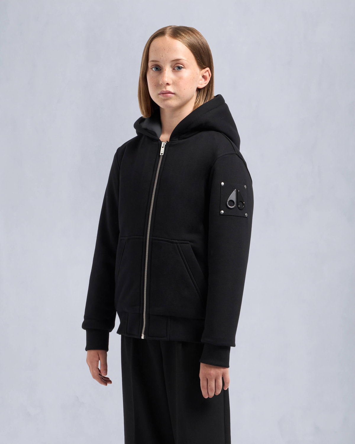 Moose Knuckles - M32US661 - Classic Bunny - KIDS - Black / Shiny Black - Front