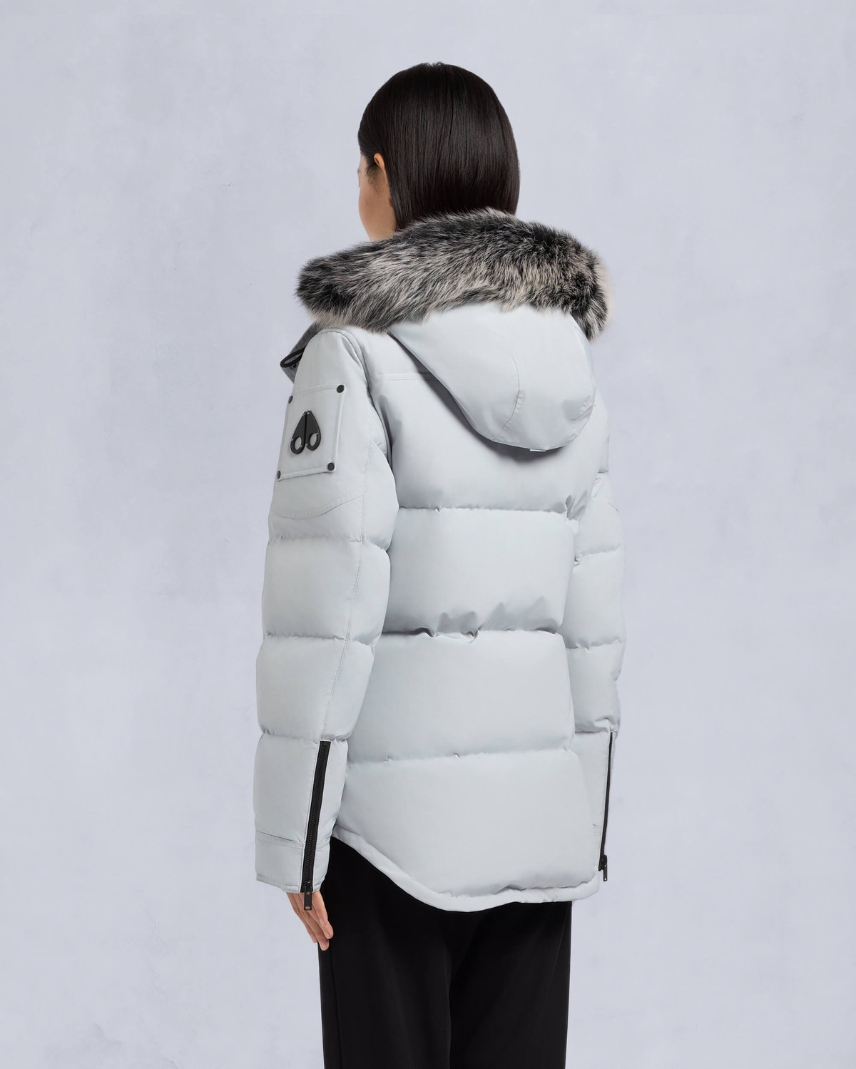 Moose Knuckles - M33LJ113S - Onyx Anguille Shearling Jacket - WOMENS - - Back