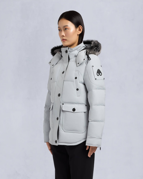 Moose Knuckles - M33LJ113S - Onyx Anguille Shearling Jacket - WOMENS - - Front