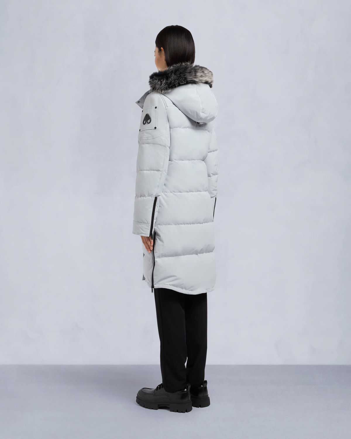 Moose Knuckles - M33LP211S - Onyx Shearling Causapscal Parka - WOMENS - Grey birch / ice sgerling - Back