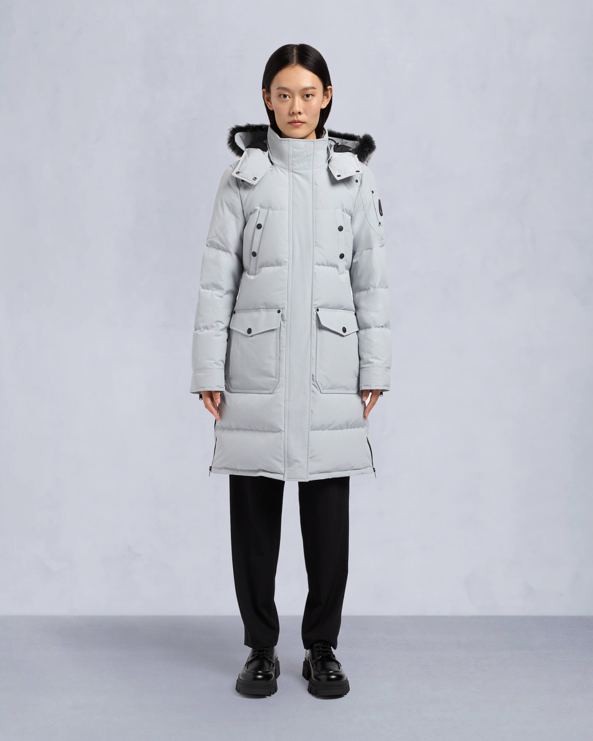Moose Knuckles - M33LP211S - Onyx Shearling Causapscal Parka - WOMENS - Grey birch / ice sgerling - Front Category