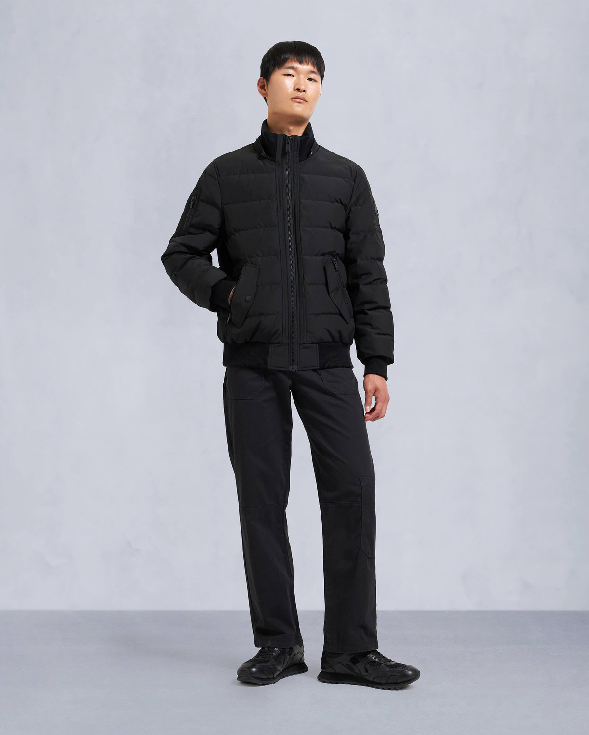 Moose Knuckles - M33MB014S - Onyx Scotchtown Shearling Bomber Jacket - MENS - Black / Black Shearling - Detail3