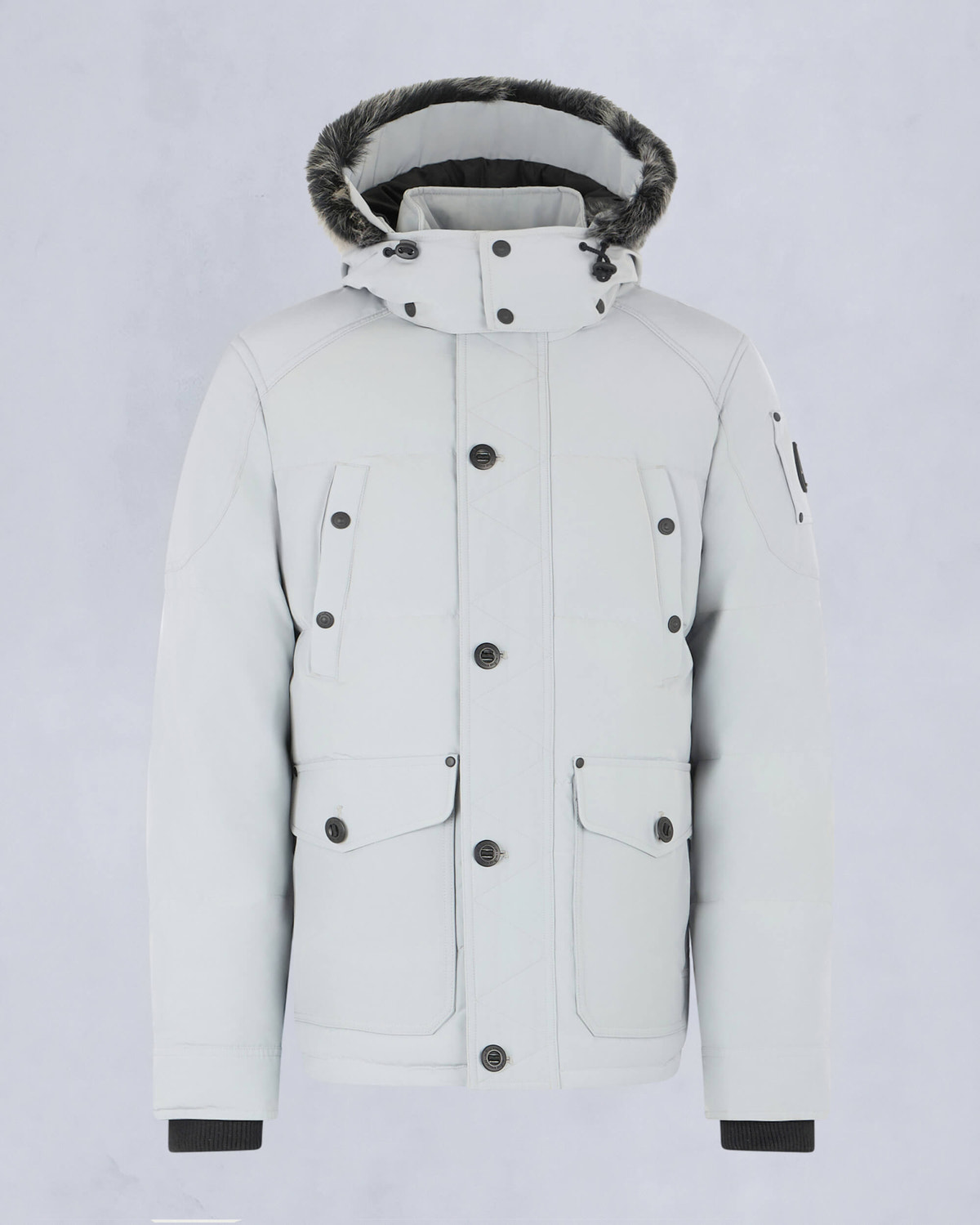 Moose Knuckles - M33MJ122S - Onyx Round Island Shearling Down Jacket - MENS - Grey birch / ice sgerling - GM